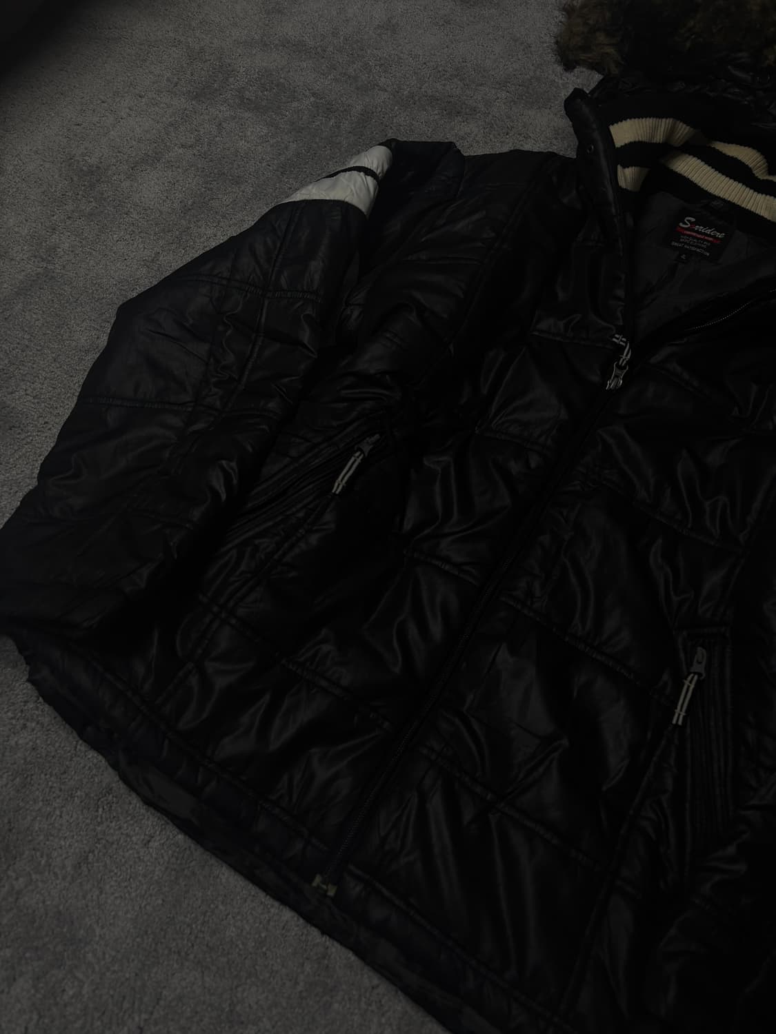 Vintage Y2K punk fur hood coat 상품이미지3