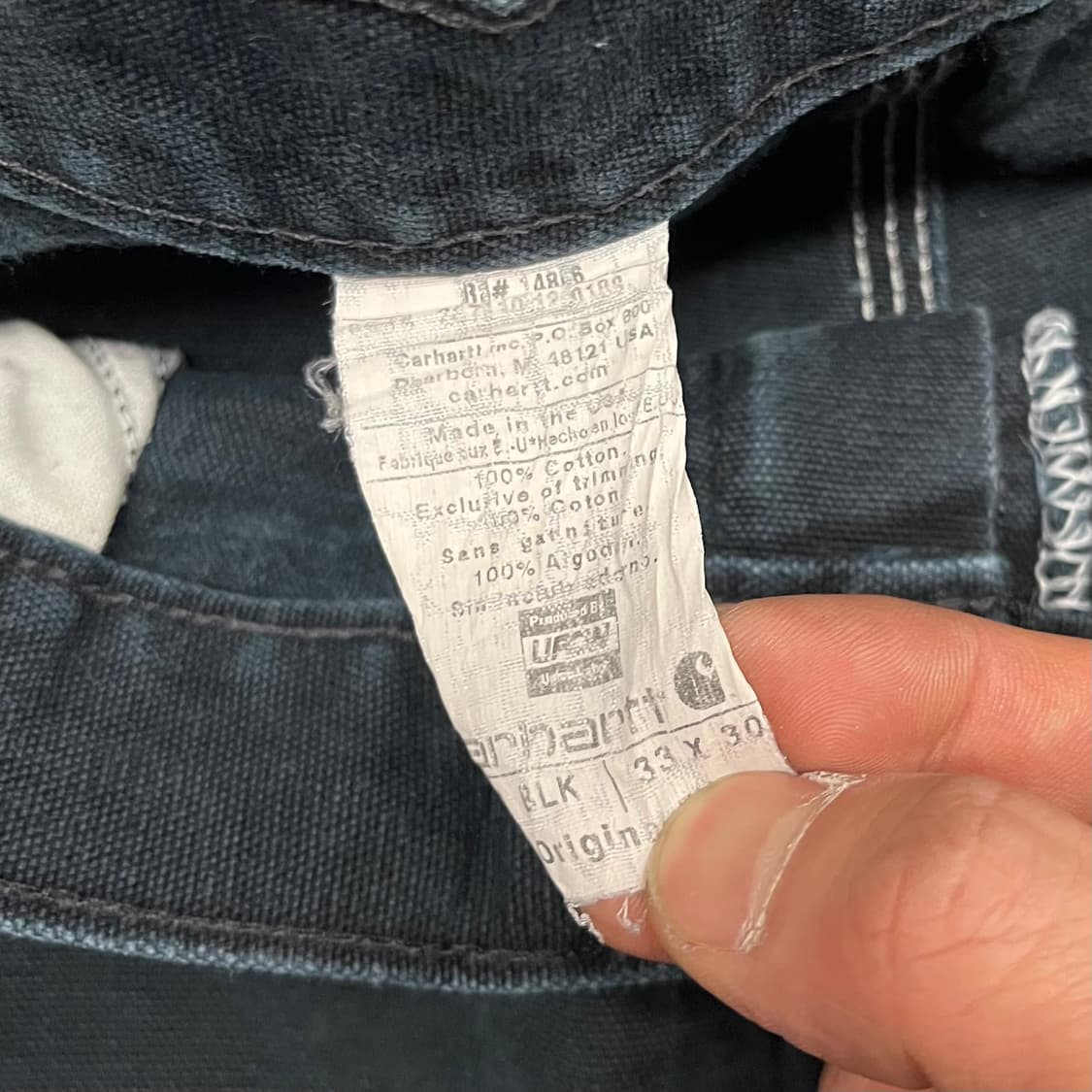 Carhartt 블랙 더블니 팬츠 (32-33“) 상품이미지5