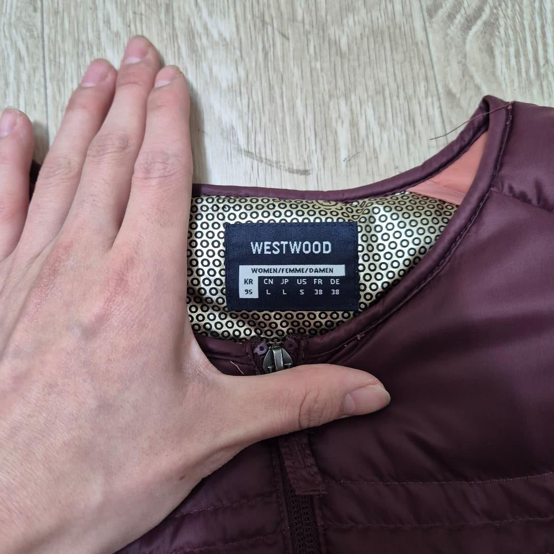 웨스트우드 여성 구스다운 경량패딩 L(100) 상품이미지5