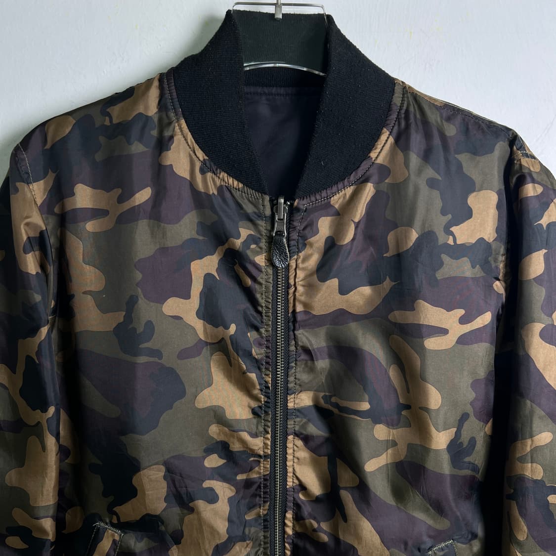 VTG 빈티지 리버시블 카모 ma-1 항공 점퍼 M 상품이미지3