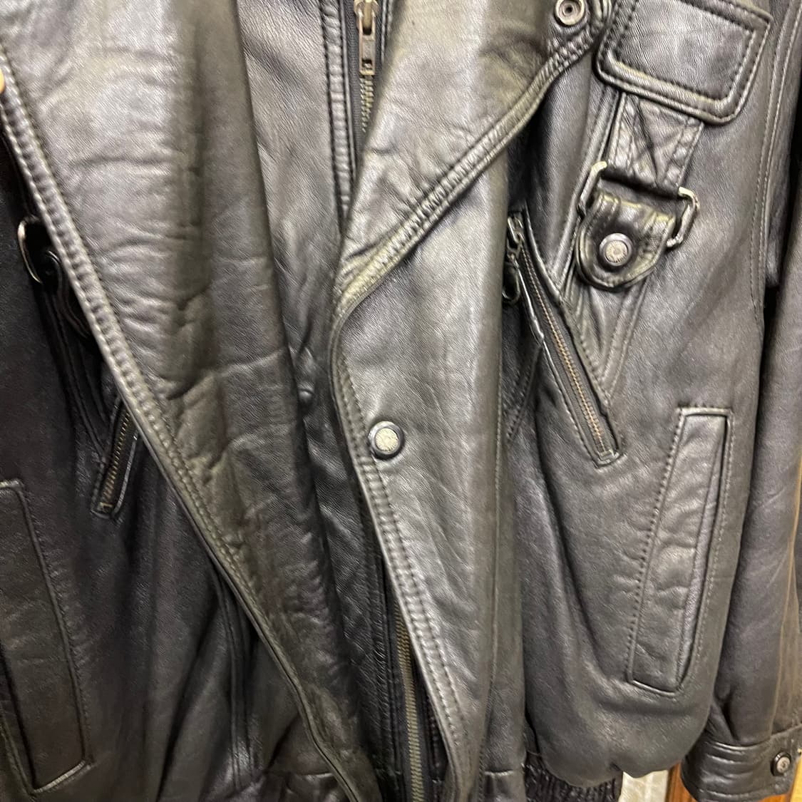 90's vintage leather jacket 상품이미지6