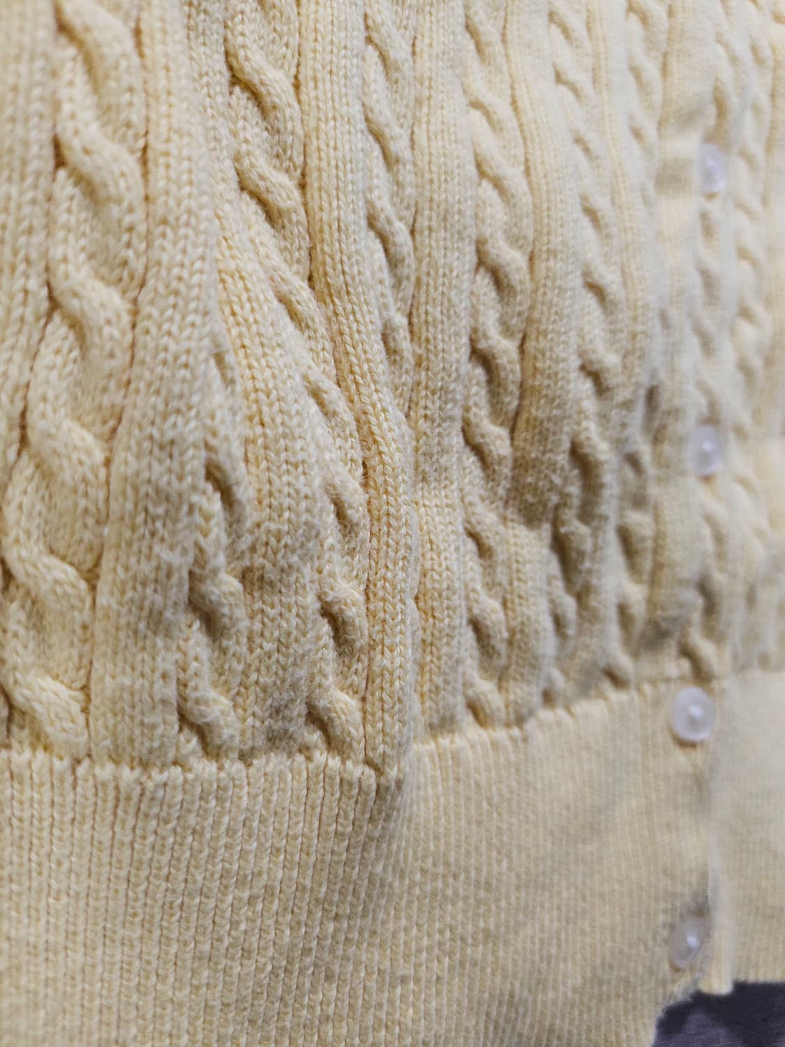 폴로 랄프로렌 옐로우 꽈배기 가디건 상품이미지7