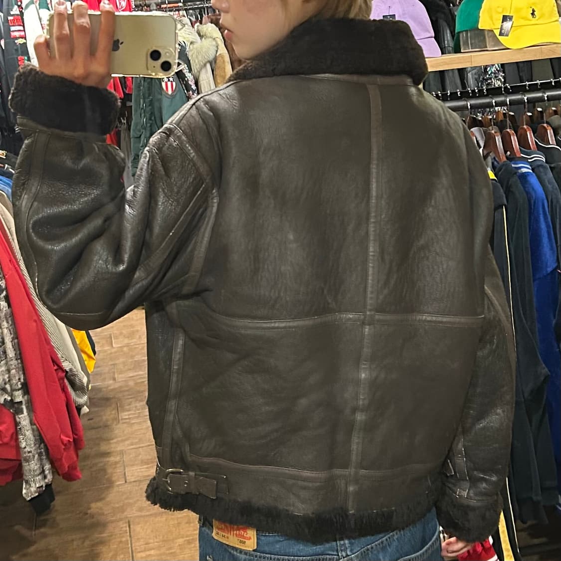 [HI] VTG 레더 자켓 브라운 상품이미지5