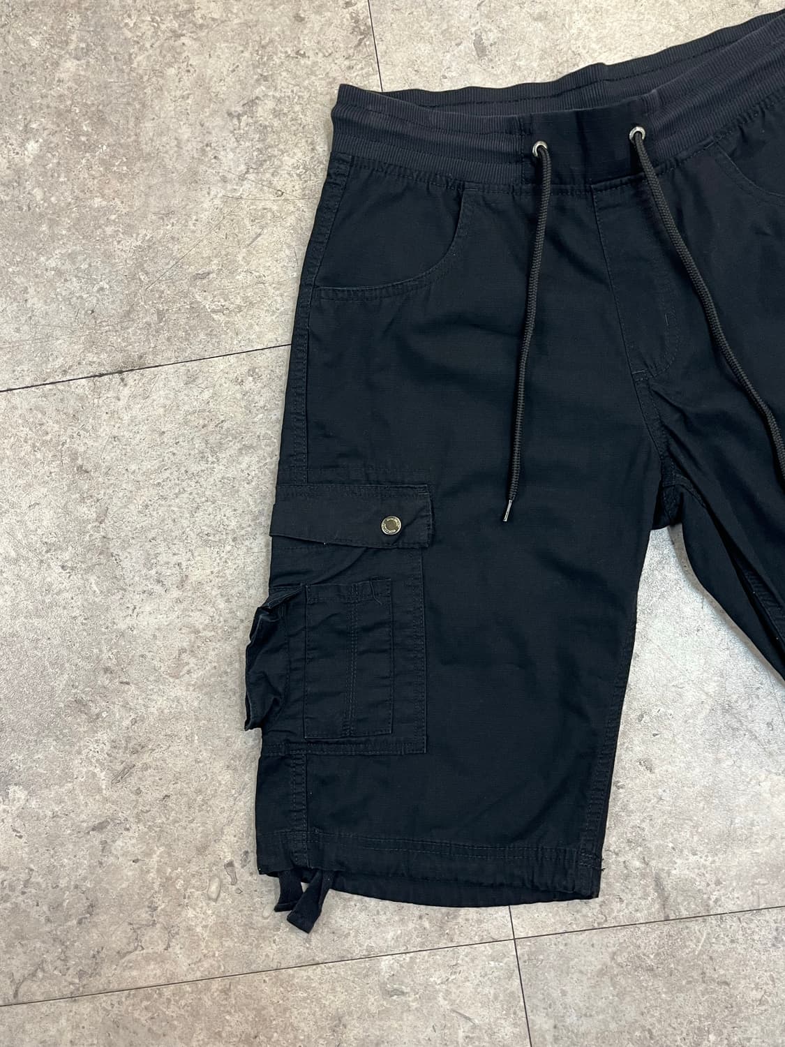 빈티지 밴딩 카고 하프 팬츠 블랙 #csz3565 상품이미지4