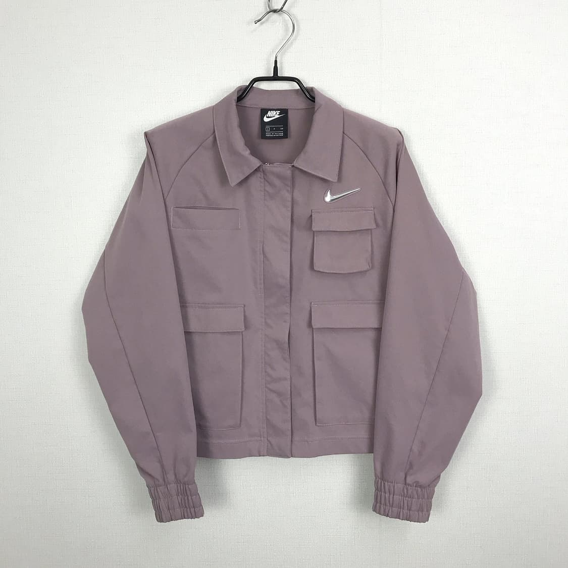 나이키 스우시 우븐 자켓 퍼플색 여성S 상품이미지1