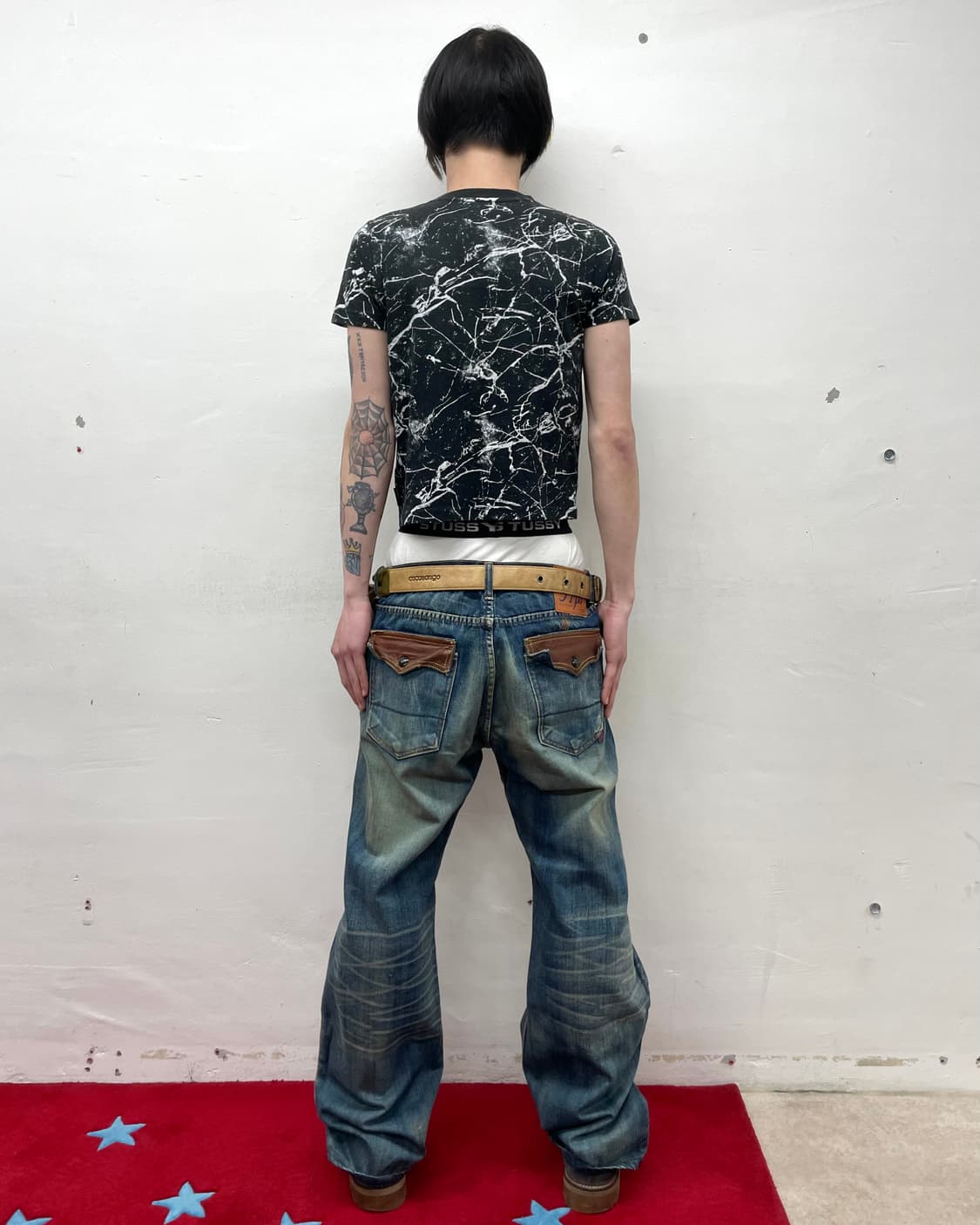 Glossy Silver Skull Crop Tee 상품이미지4