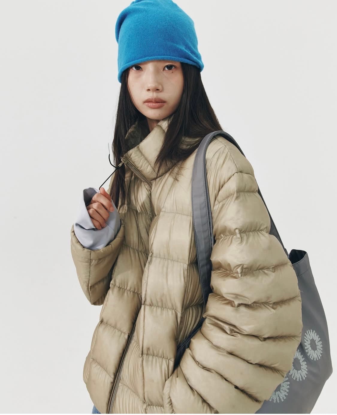 999휴머니티 구스 푸퍼 패딩 카키 상품이미지1