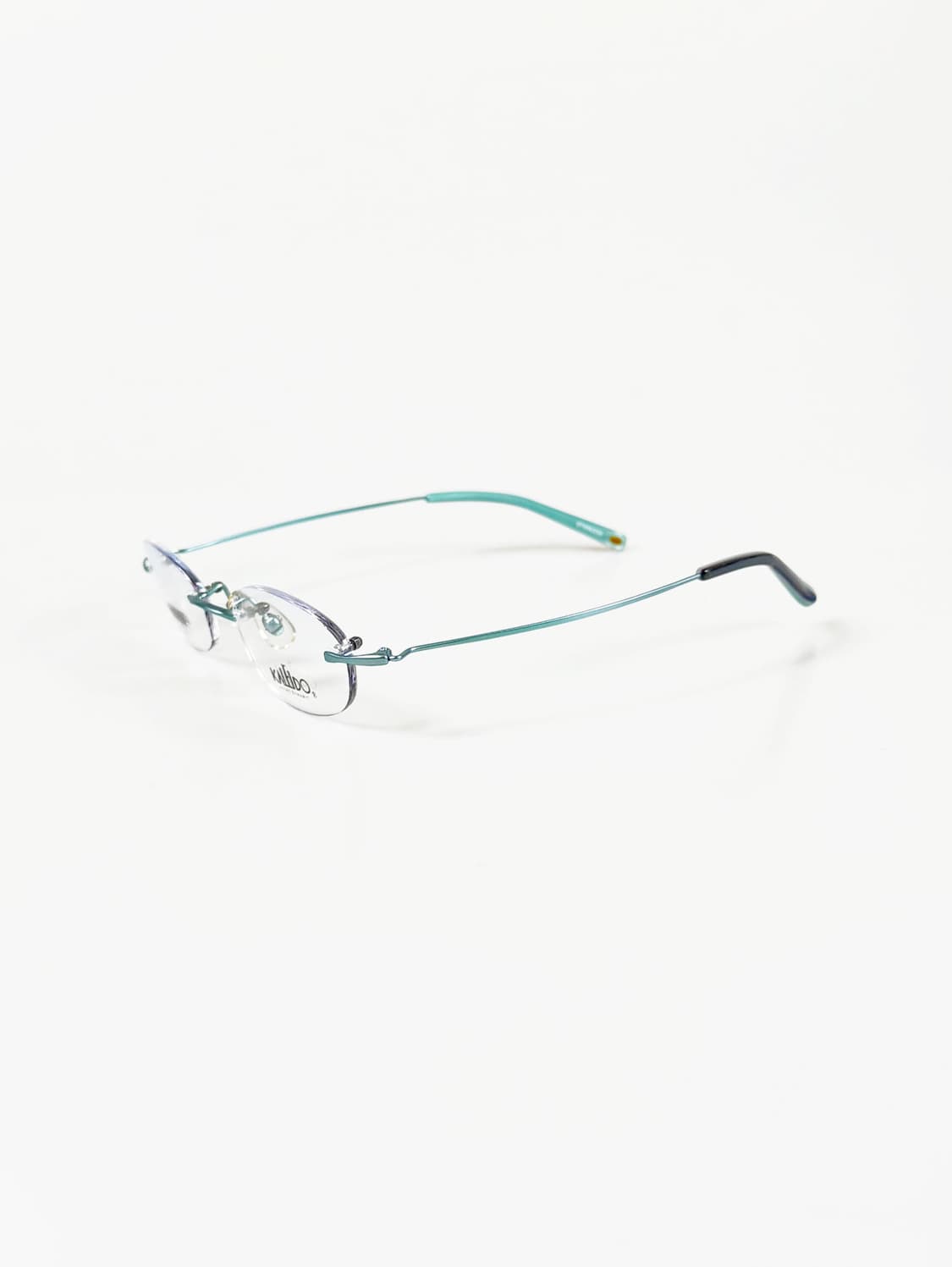 90s KALEIDO 무테 스퀘어 틸 메탈 빈티지 안경 상품이미지3