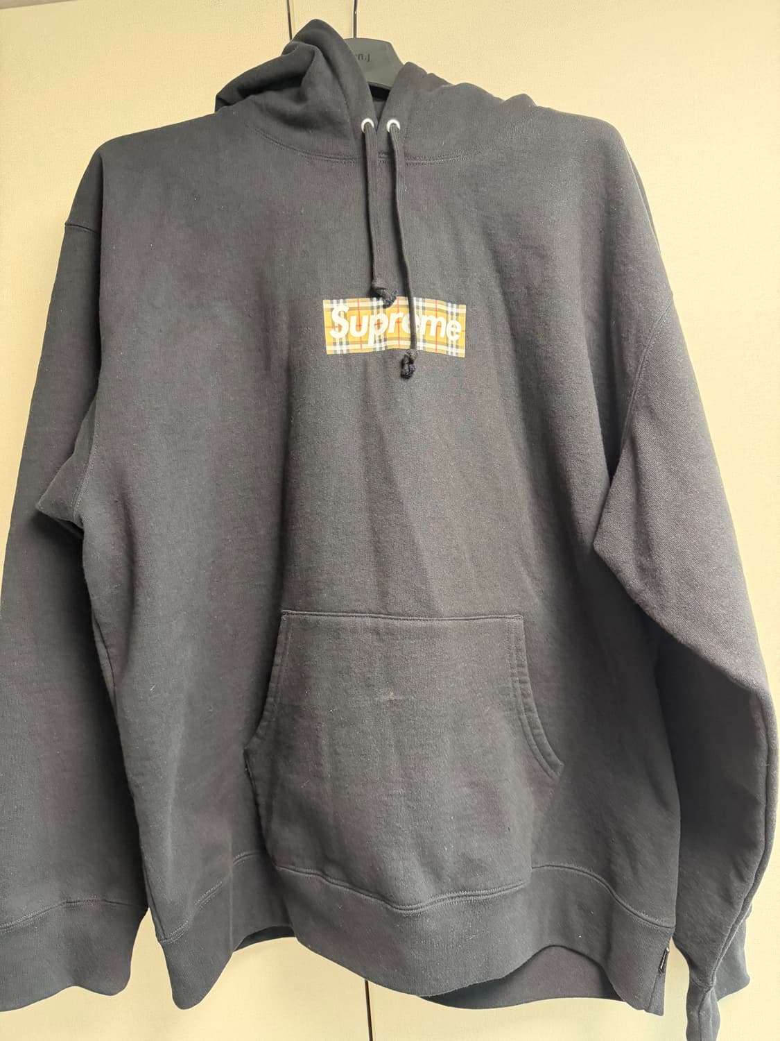 [XL] 슈프림 버버리 후드 블랙 상품이미지1