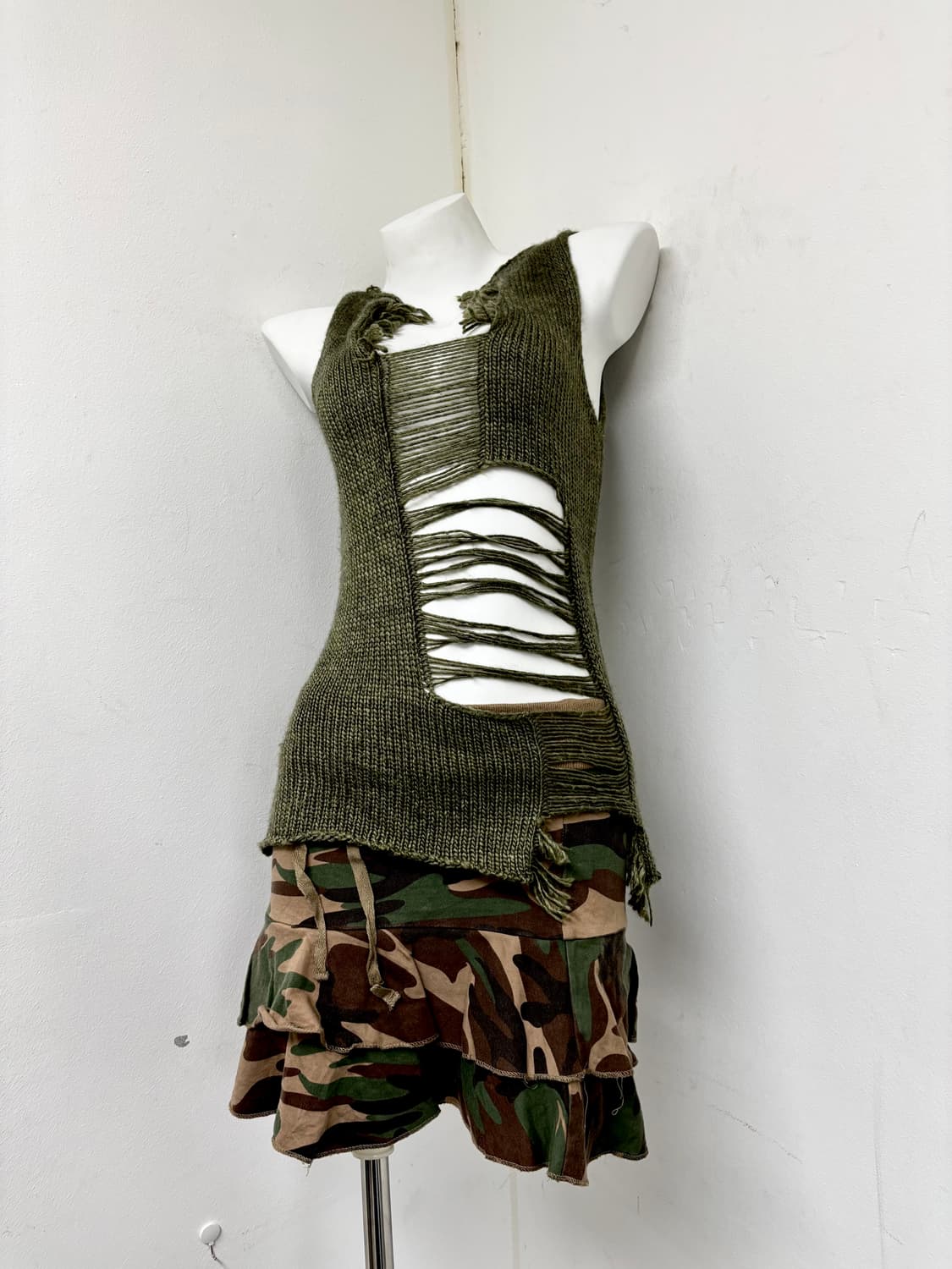 “Vintage” 00’s Grunge Mood Knit Sleevele 상품이미지2