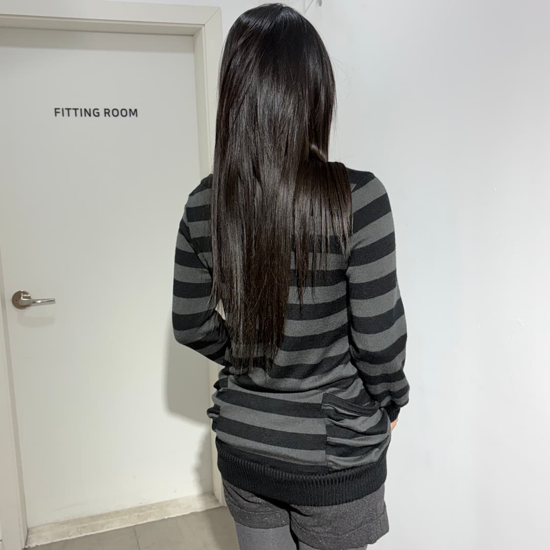 Vassafull 스트라이프 포켓 니트 원피스 상품이미지3