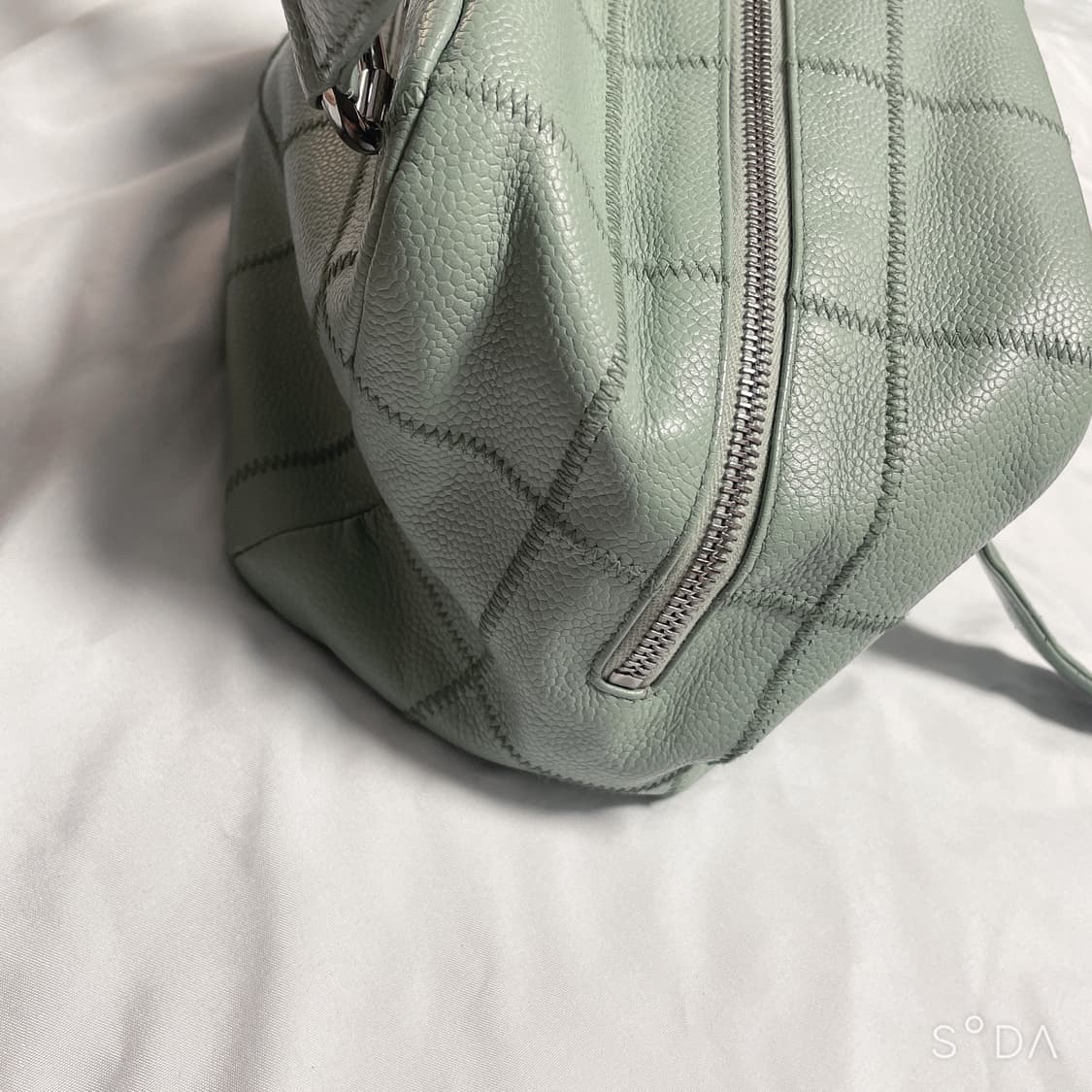 샤넬 캐비어 정방 초콜렛 퀄팅 스티치 보스턴 숄더백 상품이미지7