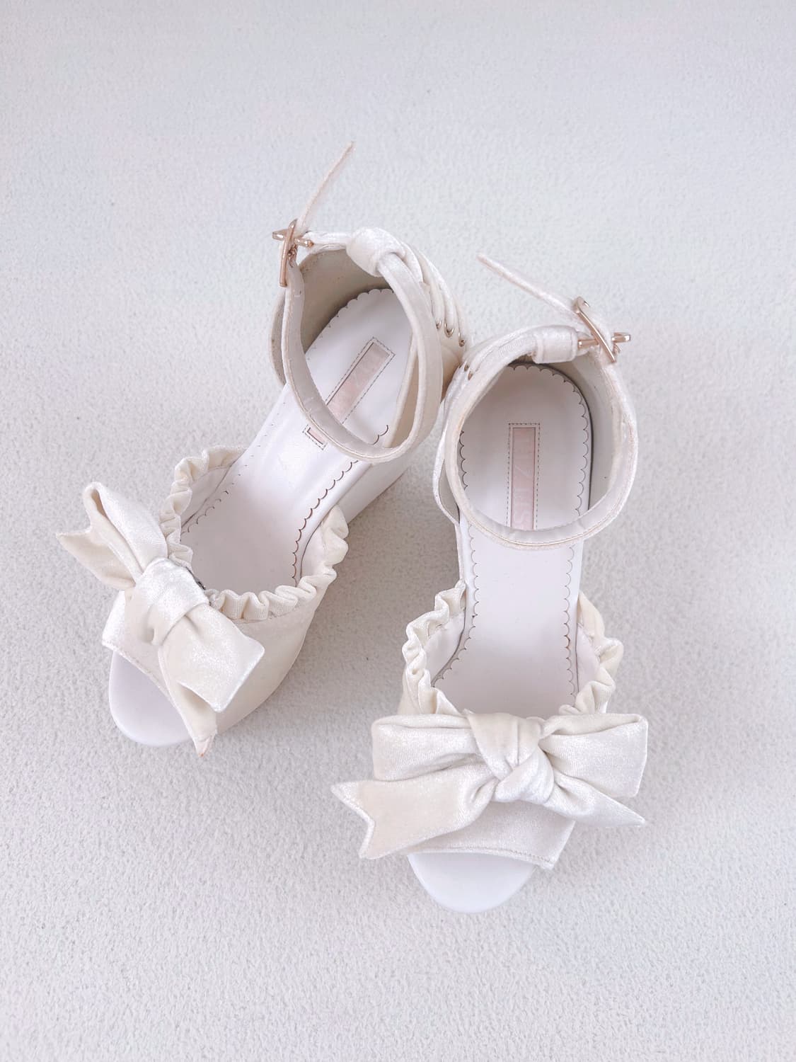 리즈리사 핀터 레이스 통굽 구두 화이트 히메갸루 라떼갸루 상품이미지1