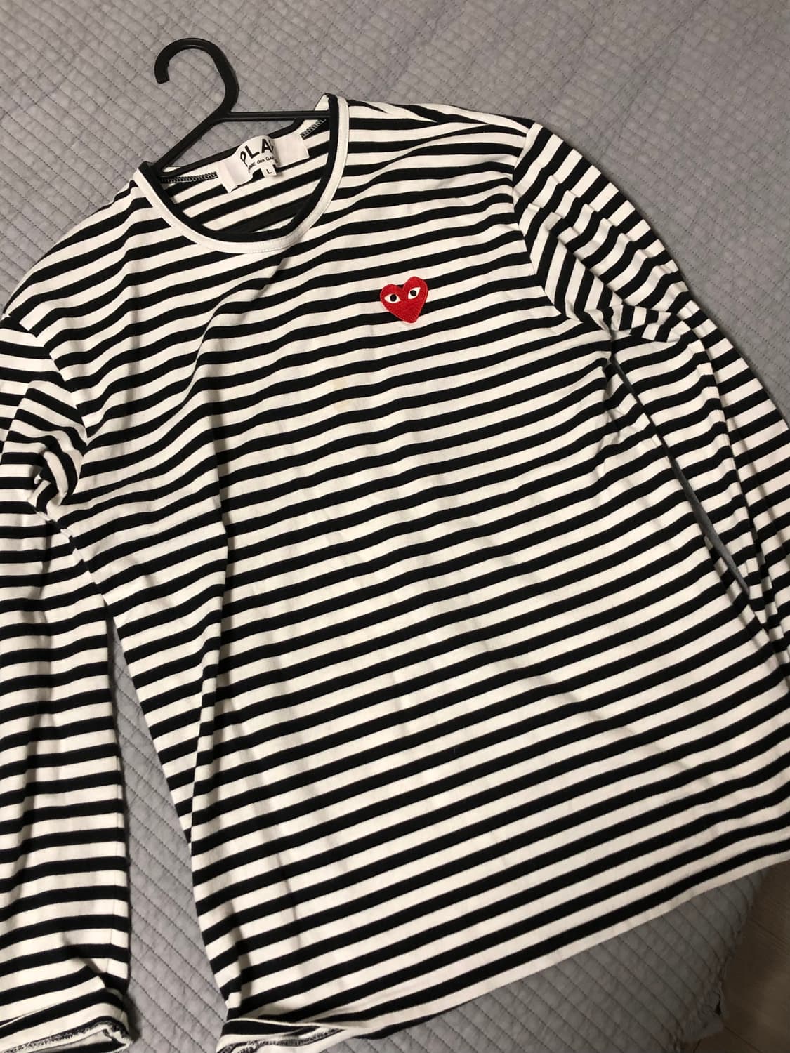 꼼데가르송 스트라이프 레드와팬 상품이미지1