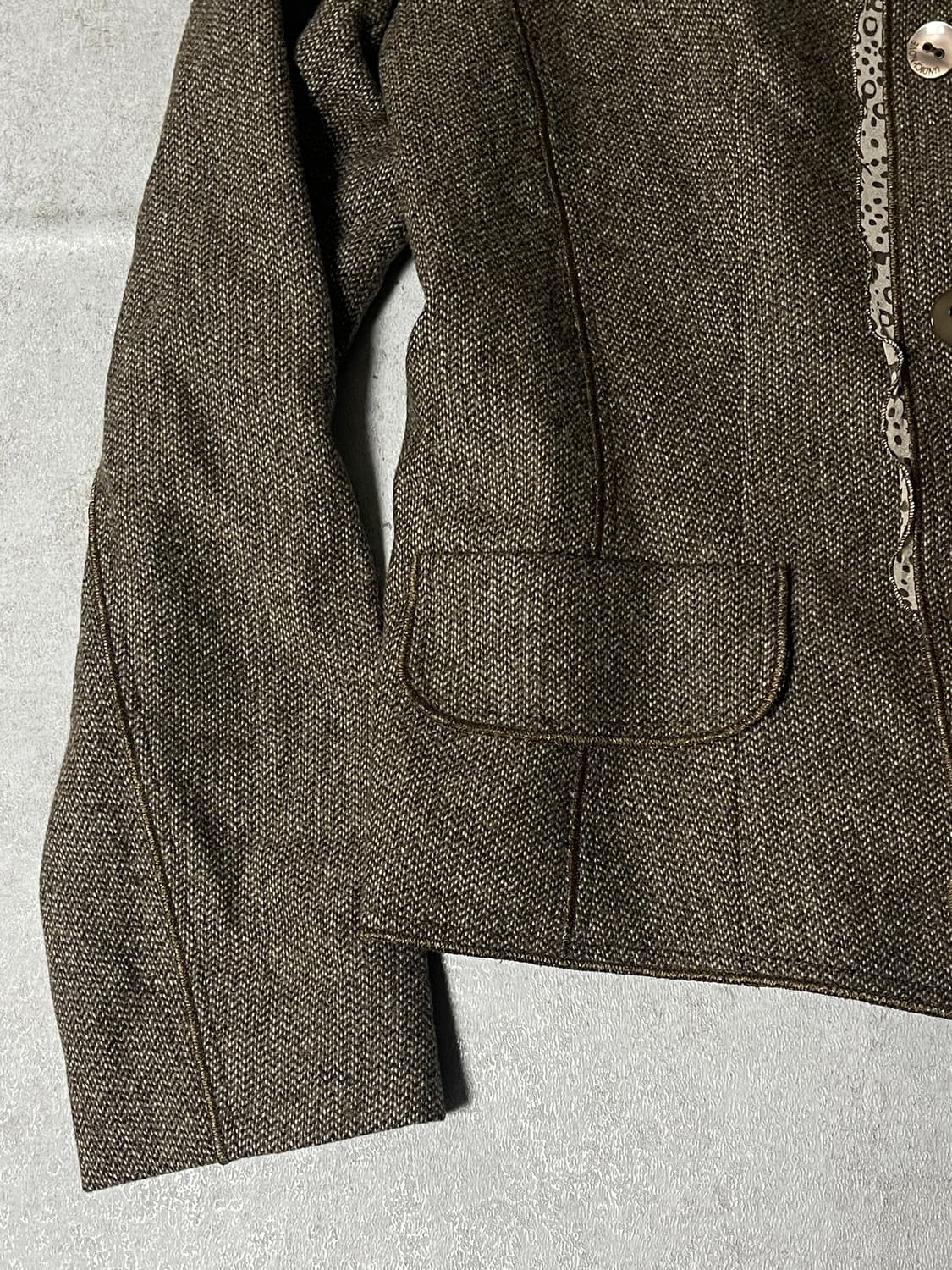 (UNDICI-NOVE)leopard collar highneck jac 상품이미지5