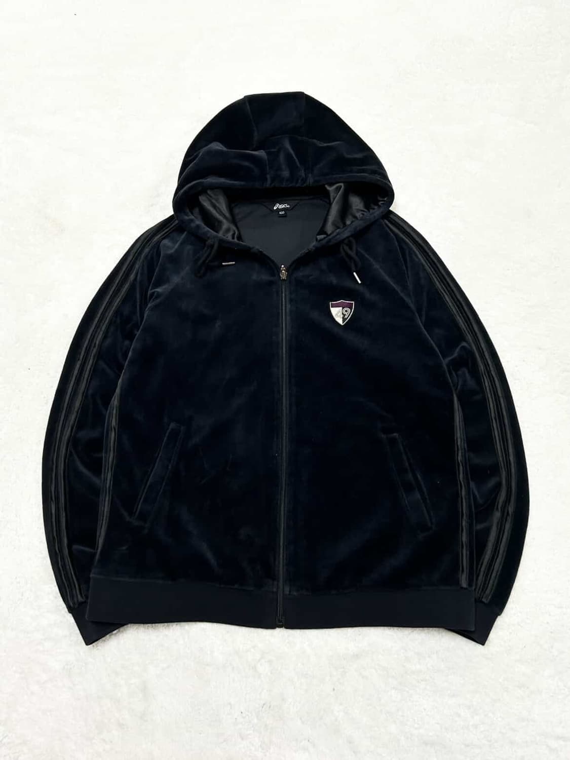 아식스 00‘s 글리터로고 벨벳 후드집업 상품이미지6