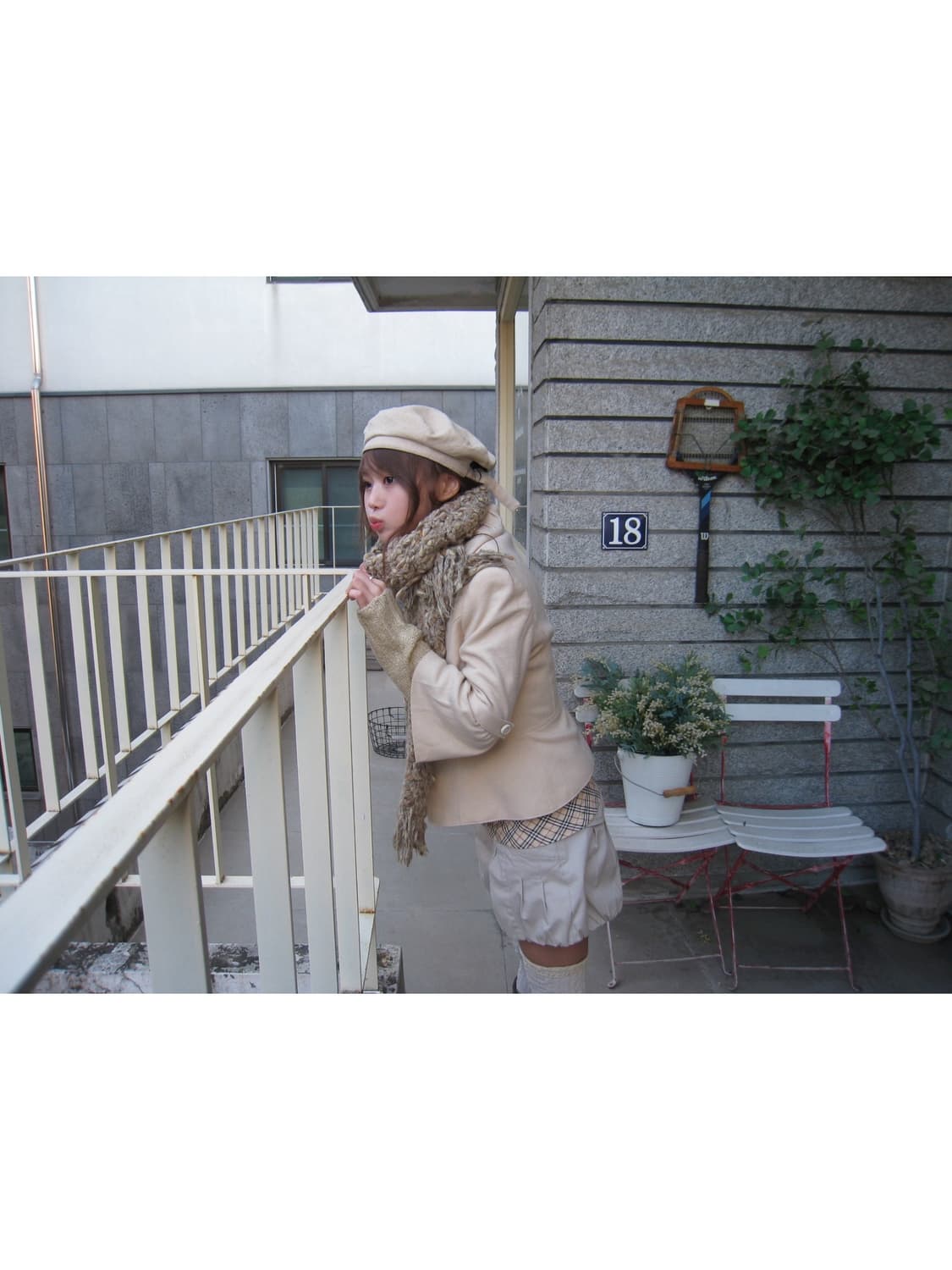 버버리 베이지 펌킨팬츠 모리걸 코디세트 상품이미지4