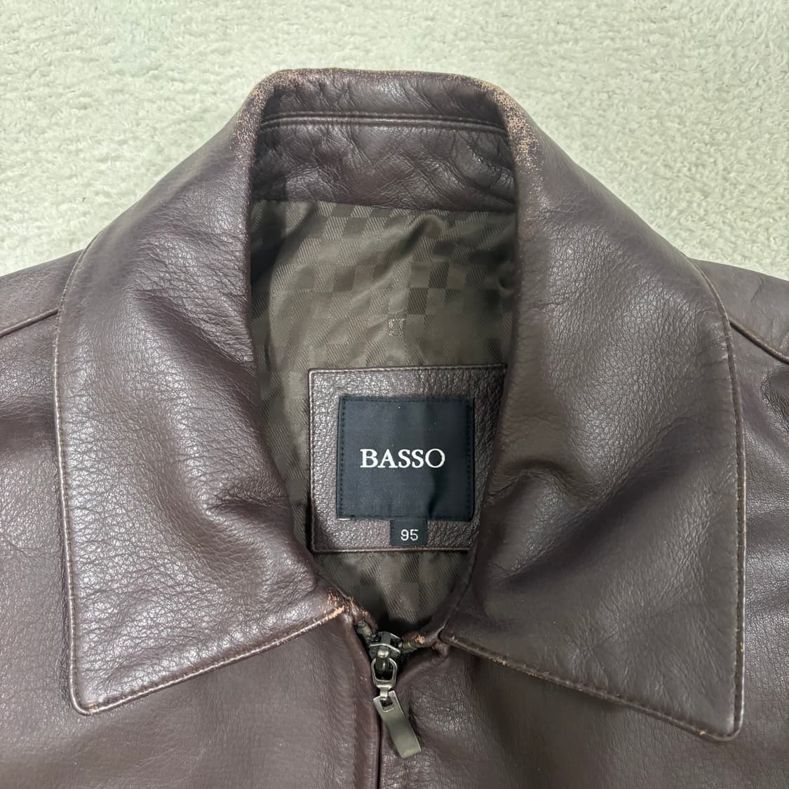 95 바쏘 옴므 남성 블랙 천연 양가죽 자켓 1210-2 상품이미지3