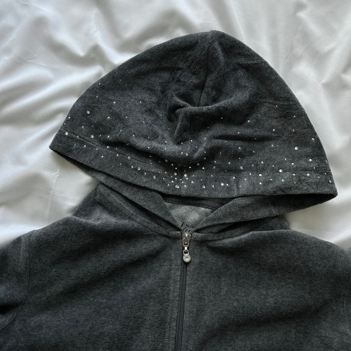 빈티지 큐빅 후리스 후드집업 상품이미지6
