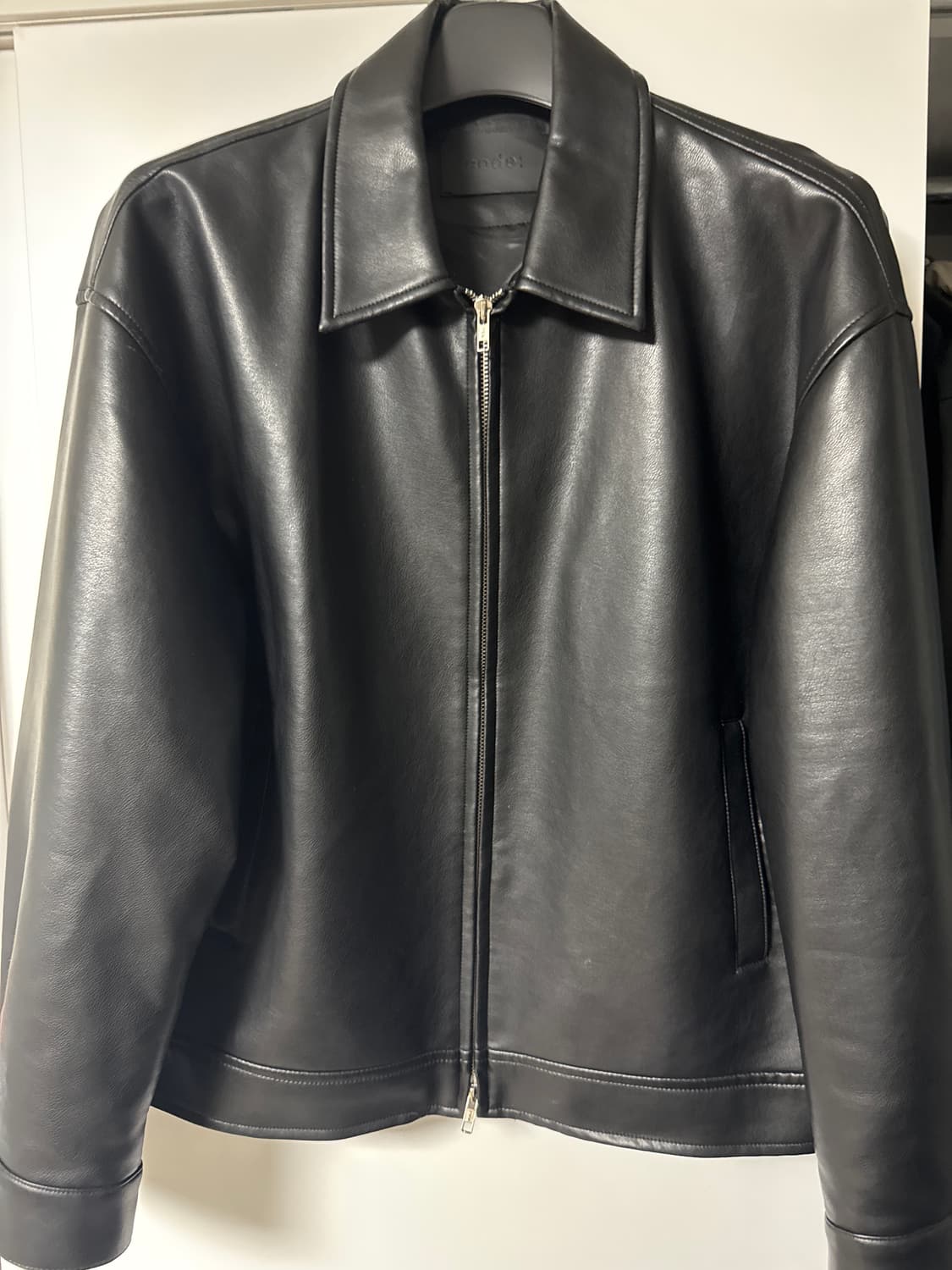 블랙 가죽자켓 100~105 상품이미지1