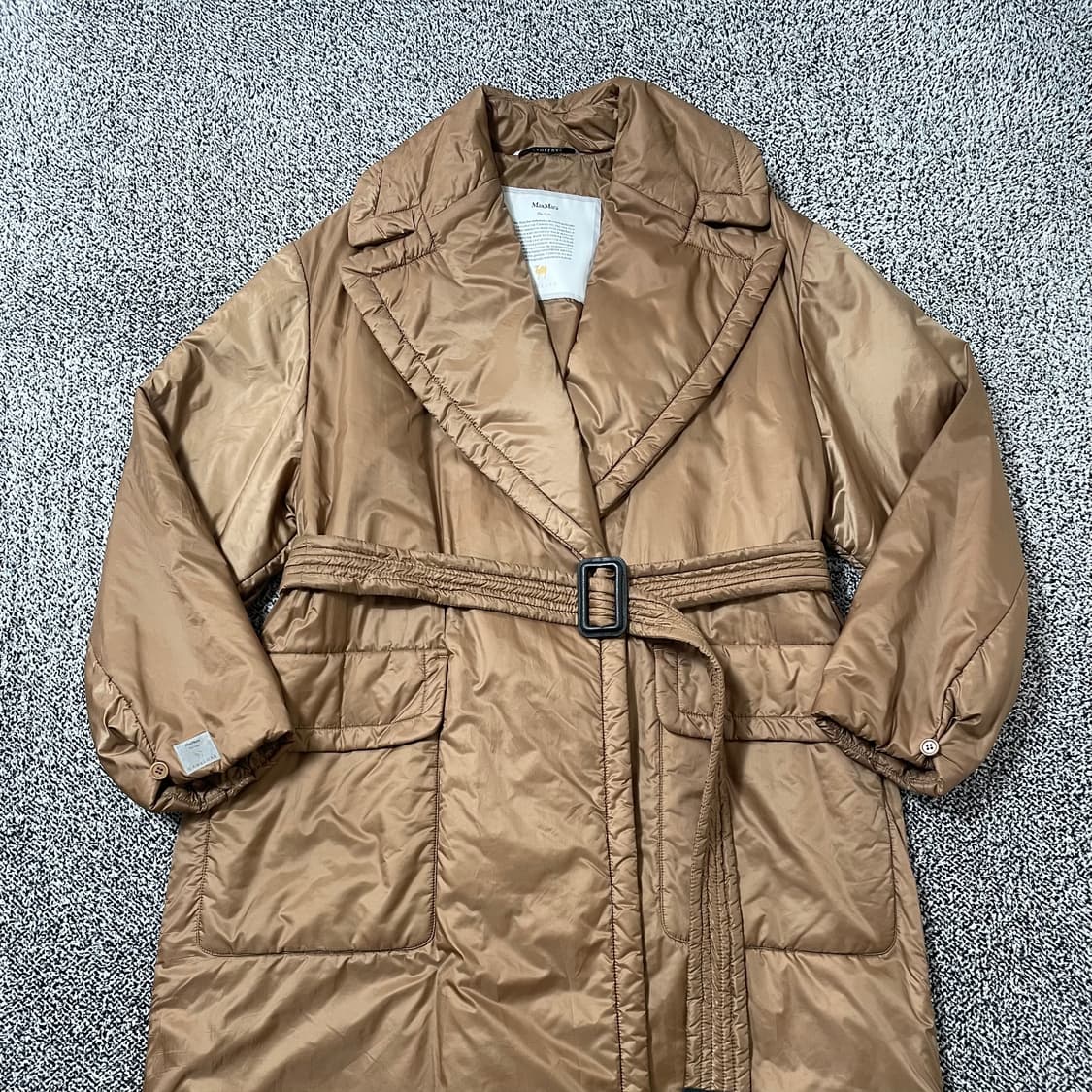 빈티지9. Maxmara 막스마라 그린티 롱 패디드 트렌치 코트 상품이미지2