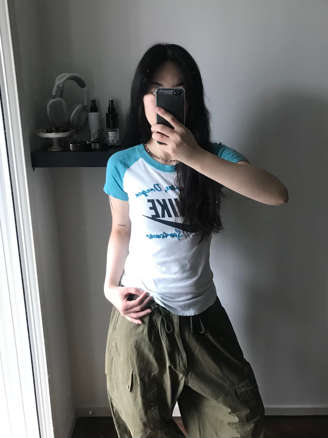 나이키 중앙 자수 로고 나그랑 반팔티 상품이미지1