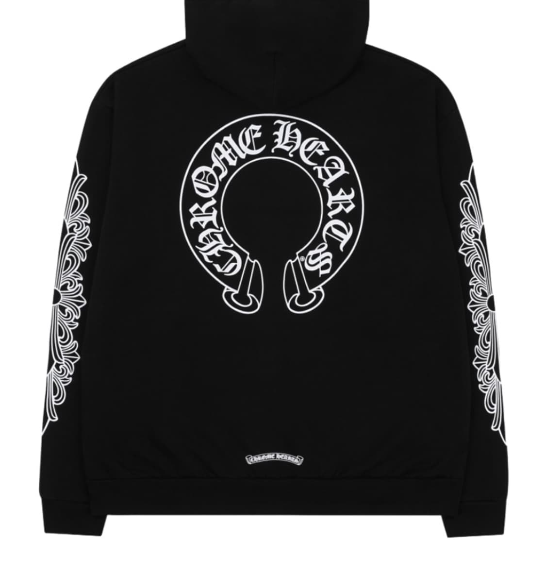 크롬하츠 홀스슈 플로랄 헤비웨이트 후드 집업 블랙 상품이미지2