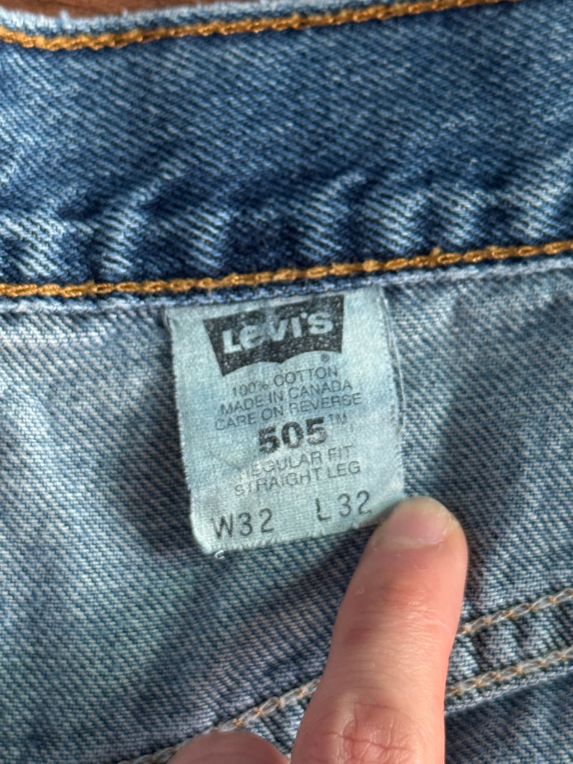 [32]리바이스 505 미디엄블루 스트레이트 데님 팬츠 상품이미지3