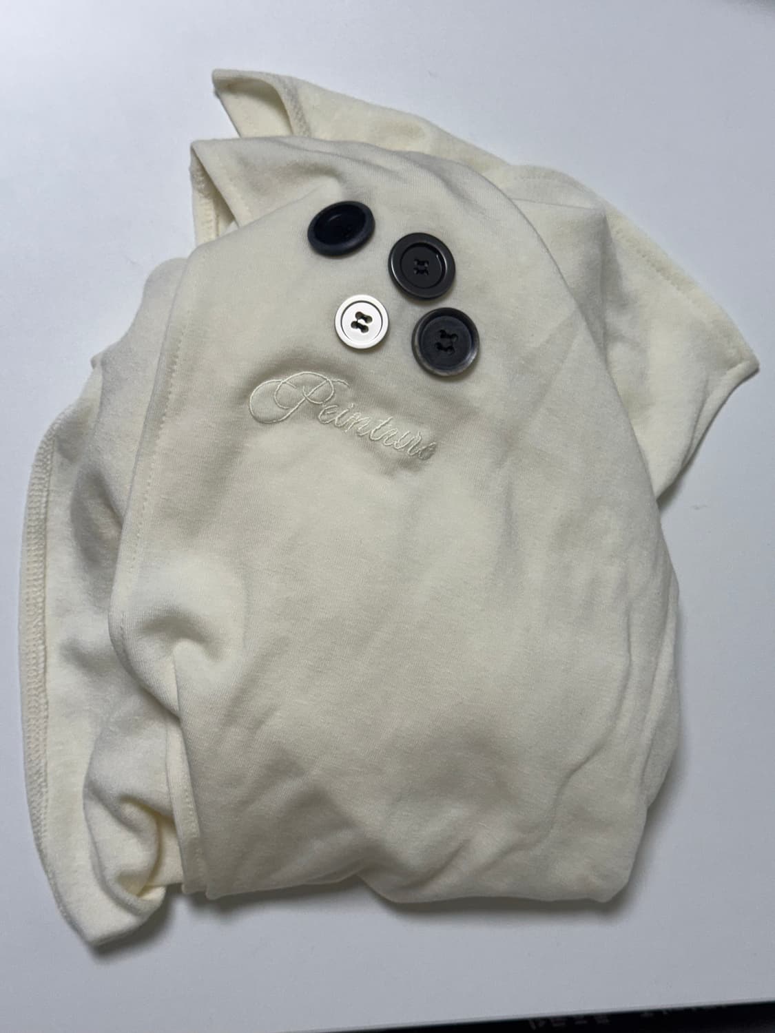 PEINTURE 버튼 후드 스카프 상품이미지2