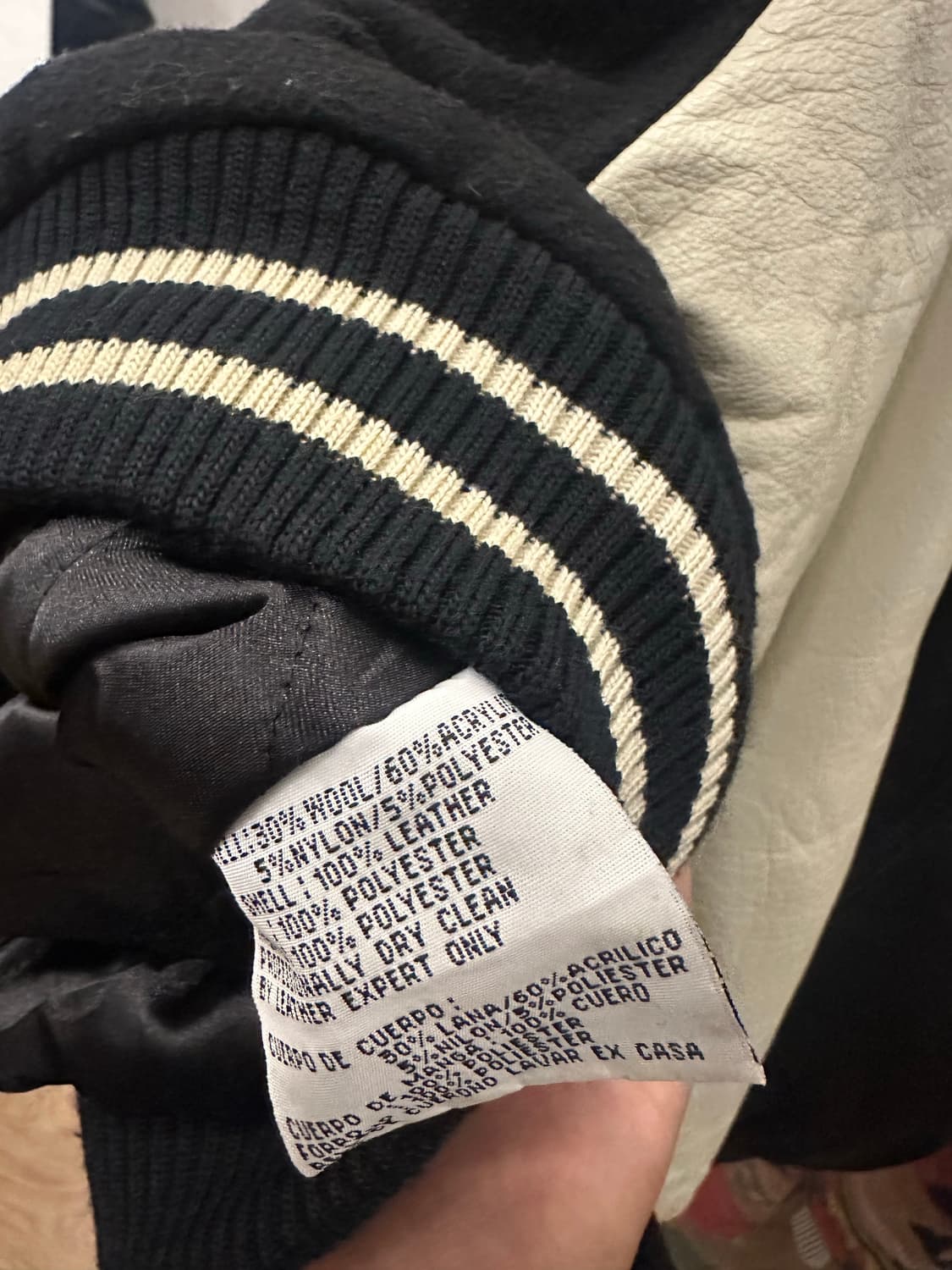 XL)울 레더 바시티 자켓 상품이미지4