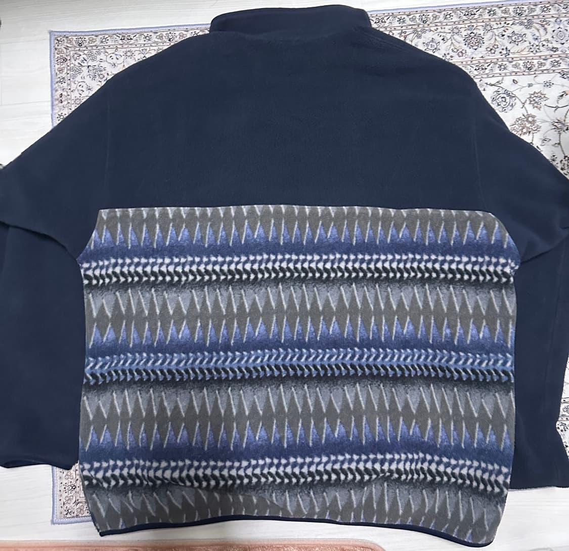 신칠라 네이비 아즈텍 패턴 XXL 상품이미지2