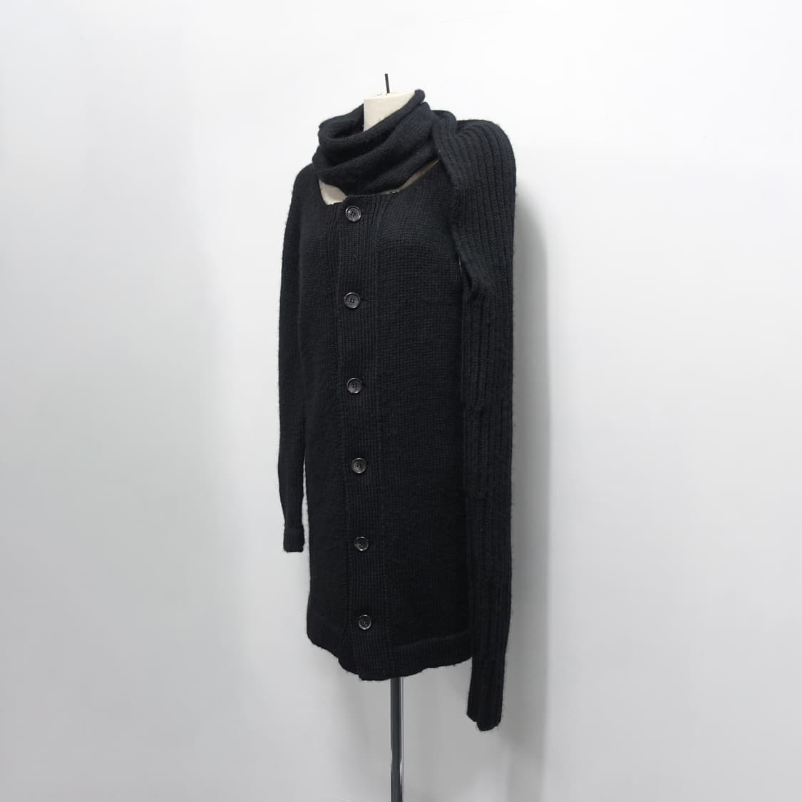 [2]YOHJIYAMAMOTO 요지야마모토 헤비게이지 머플러 울니트원피스 상품이미지3