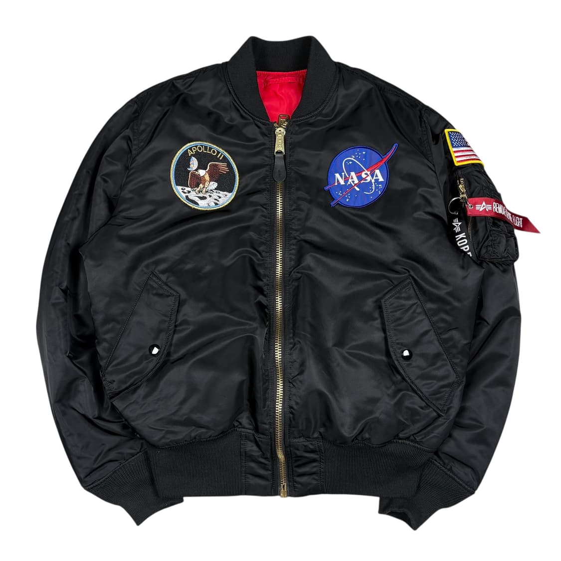 알파 인더스트리 블랙컬러 리버시블 멀티 패치 MA-1 봄버 상품이미지1