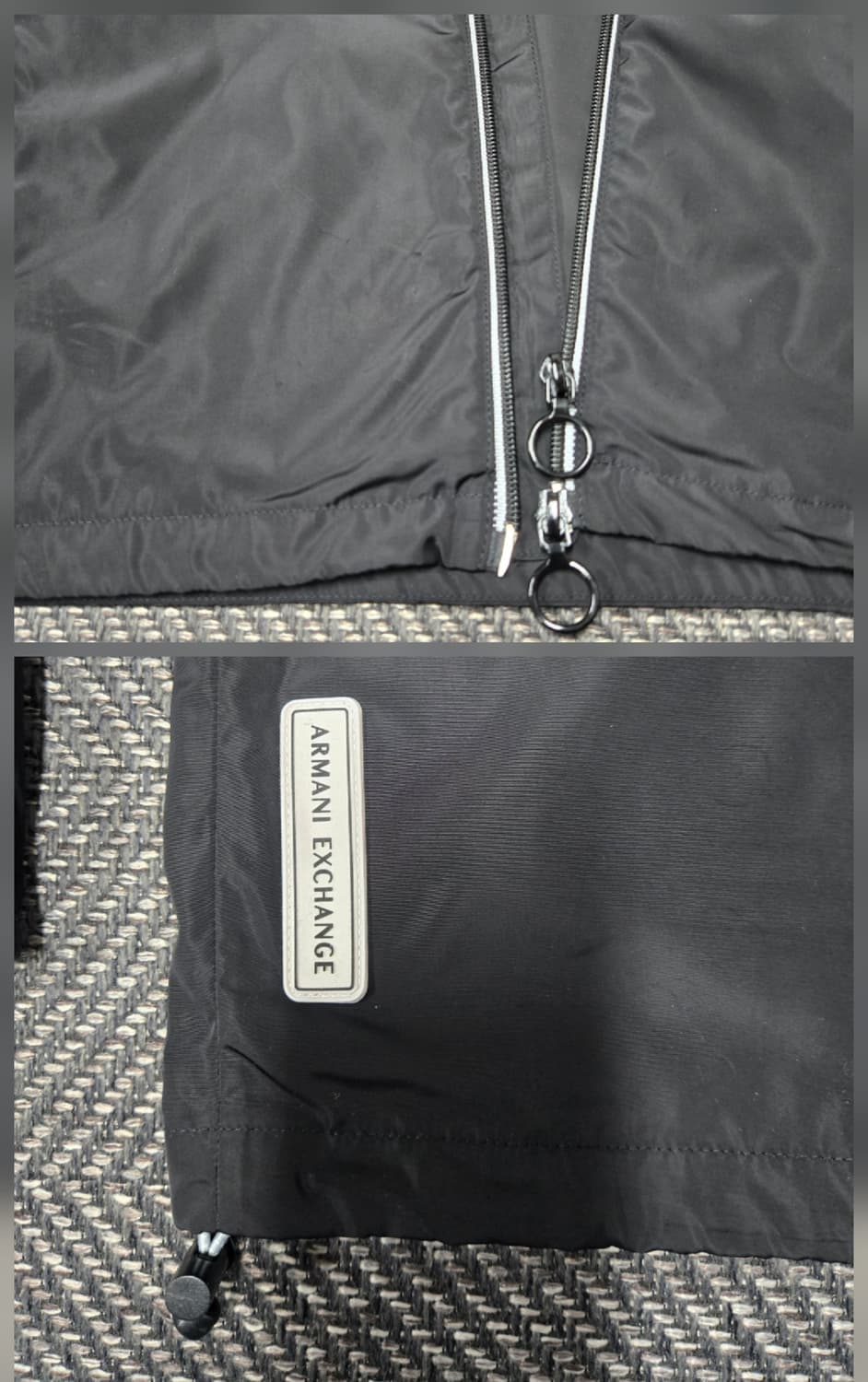 아르마니 익스체인지 남성 레귤러 핏 스탠드 칼 라 시즌 코트 8NZB07 상품이미지5