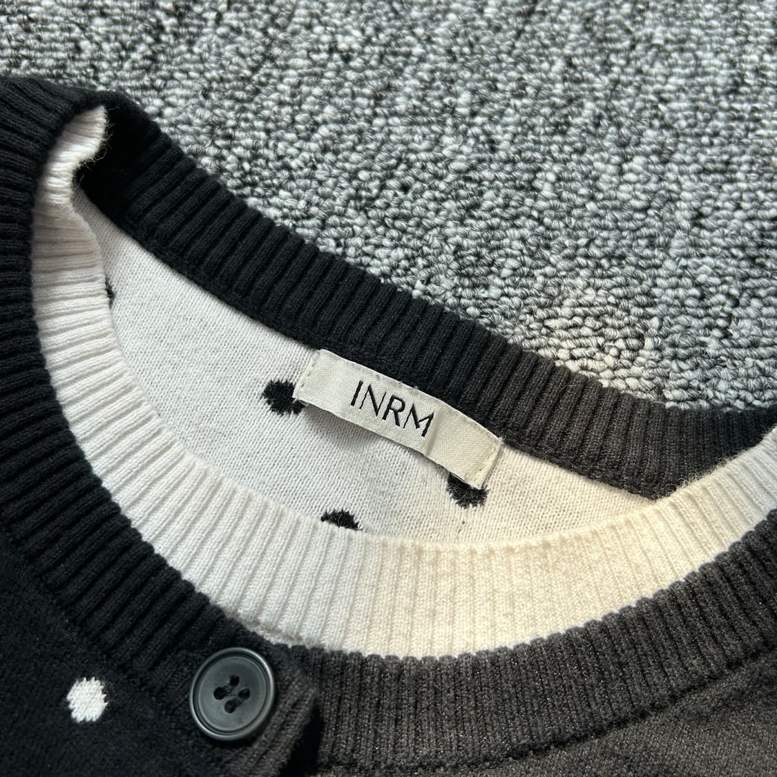 빈티지 땡땡이 도트 레이어드 가디건 상품이미지7