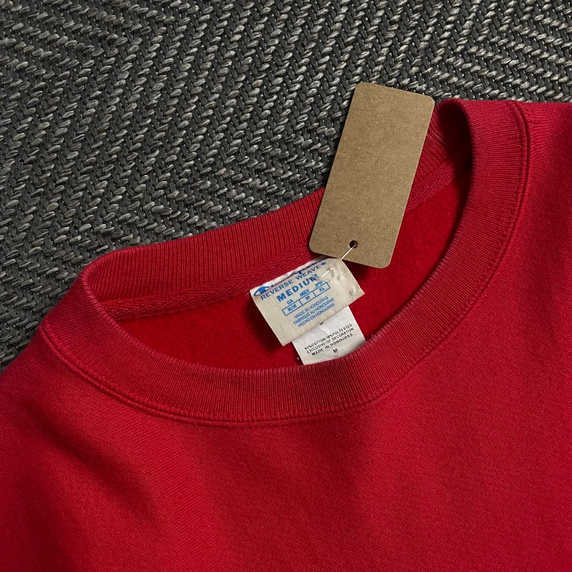 챔피온 리버스위브 미니멀 레드 스웻 셔츠o 4732 상품이미지5