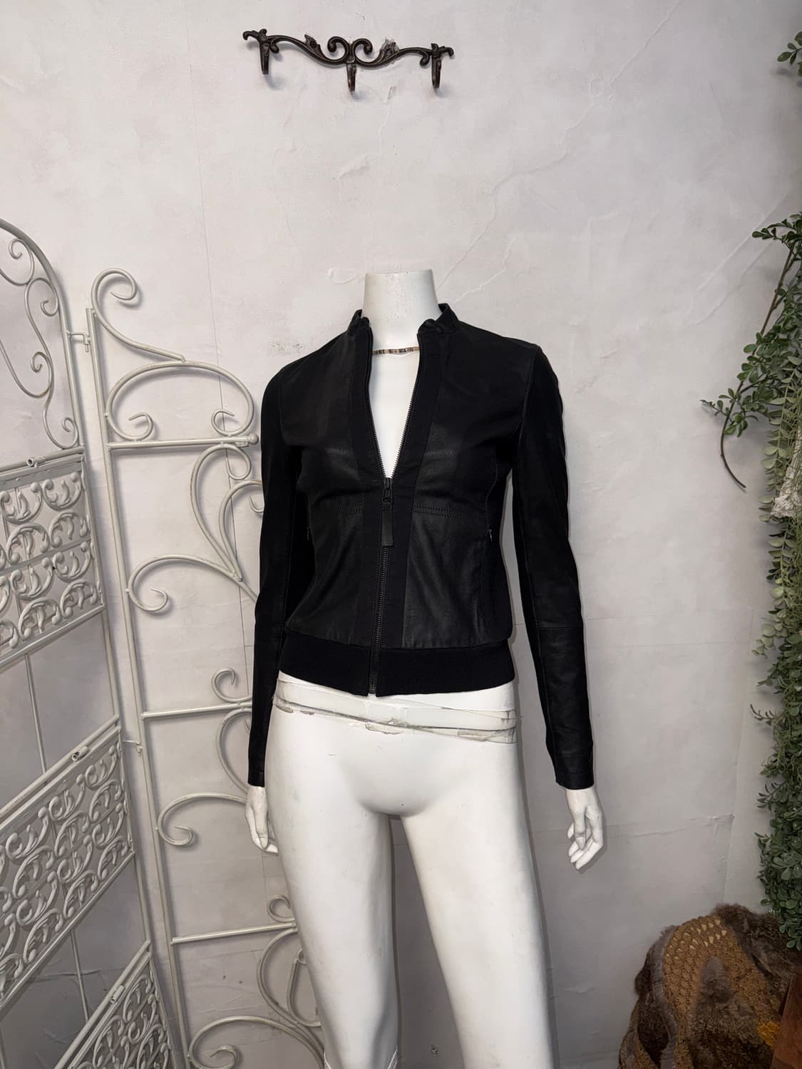 Armani Exchange black goat skin zipup 상품이미지6