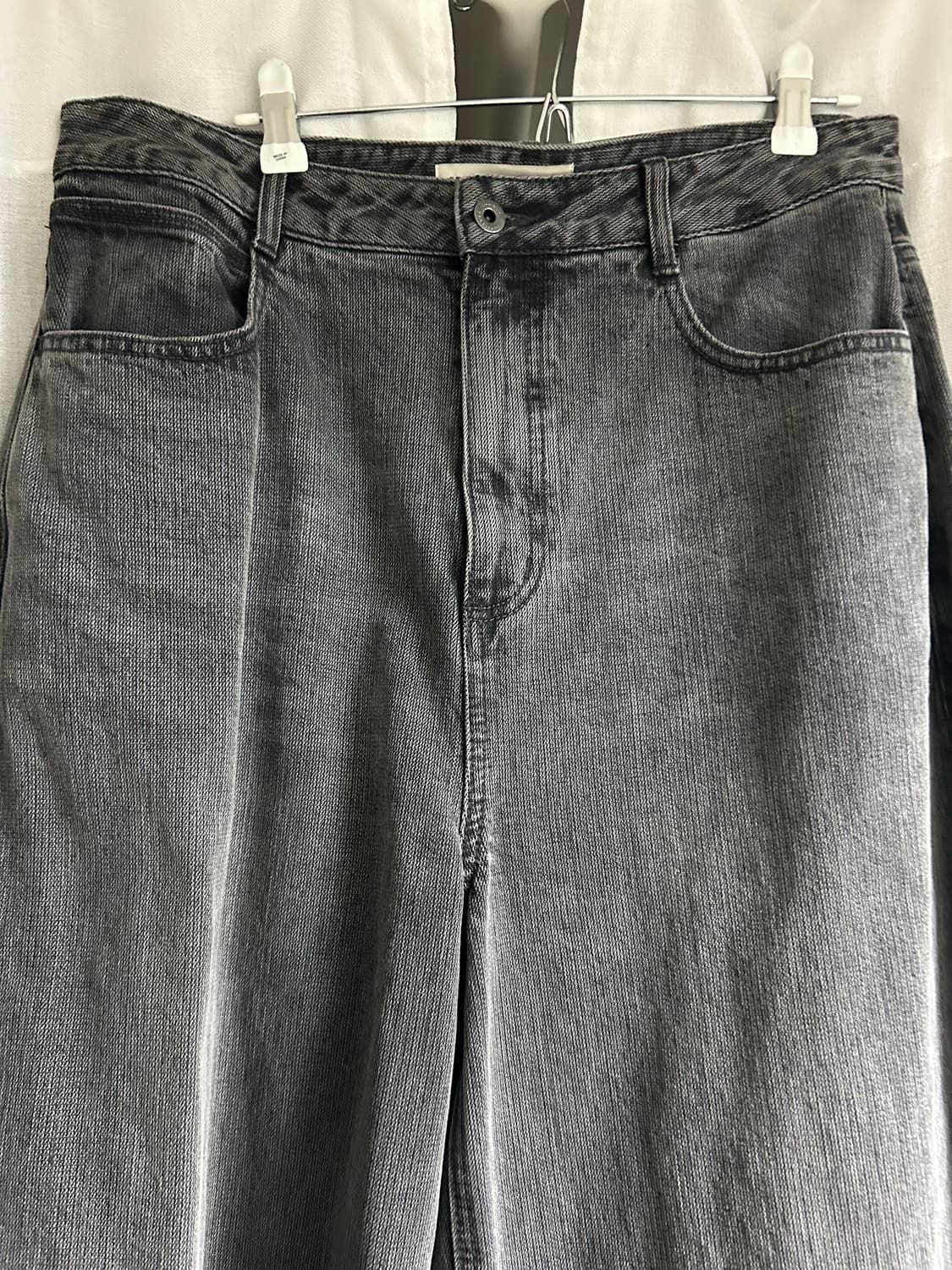 체인트윌 벌룬핏 데님 팬츠 WASHED BLACK L사이즈 상품이미지4