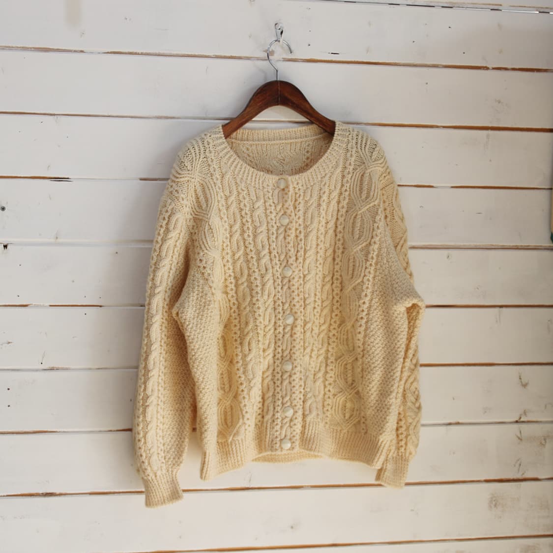 헤비울 꽈배기 니트 가디건 (여성용) 상품이미지2