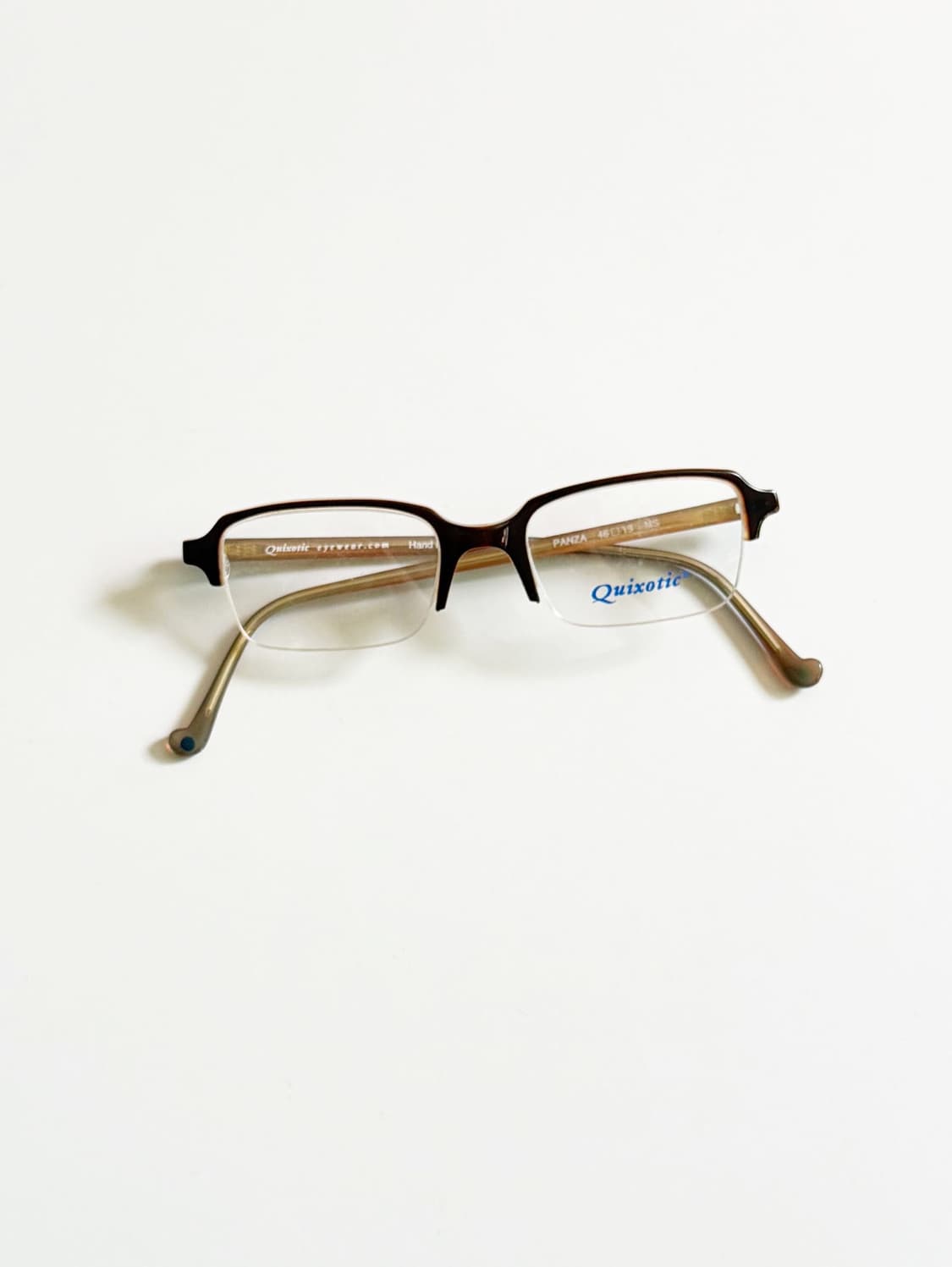 QUIXOTIC 뿔테 반무테 스퀘어 프레임 빈티지 안경 상품이미지1