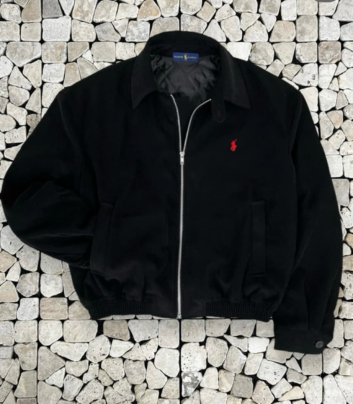 폴로 블랙 카라 오버 패딩자켓 상품이미지1