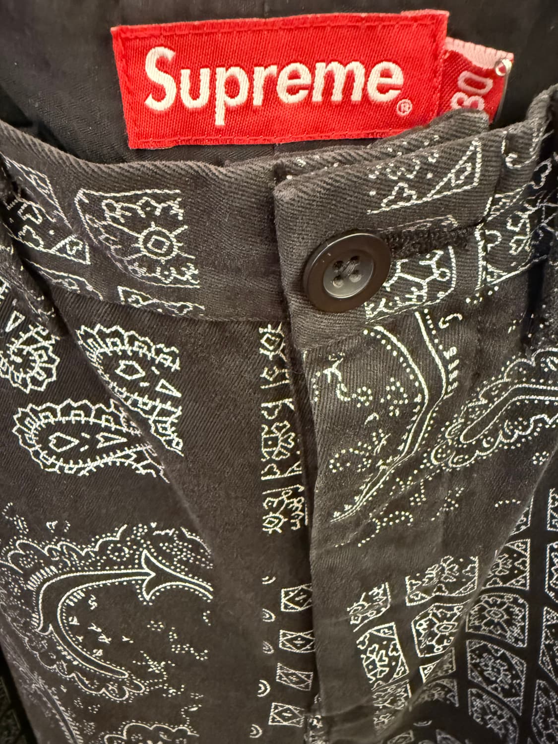 슈프림 블랙 프린팅 팬츠 상품이미지4