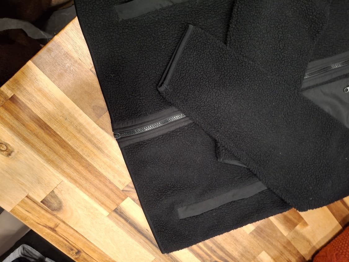 (마지막특가) 유니섹스 뽀글이 집업 블랙 L 상품이미지3