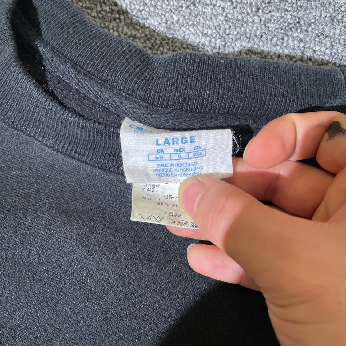 챔피온 리버스위브 블루라벨 스웻셔츠 맨투맨 L 상품이미지3