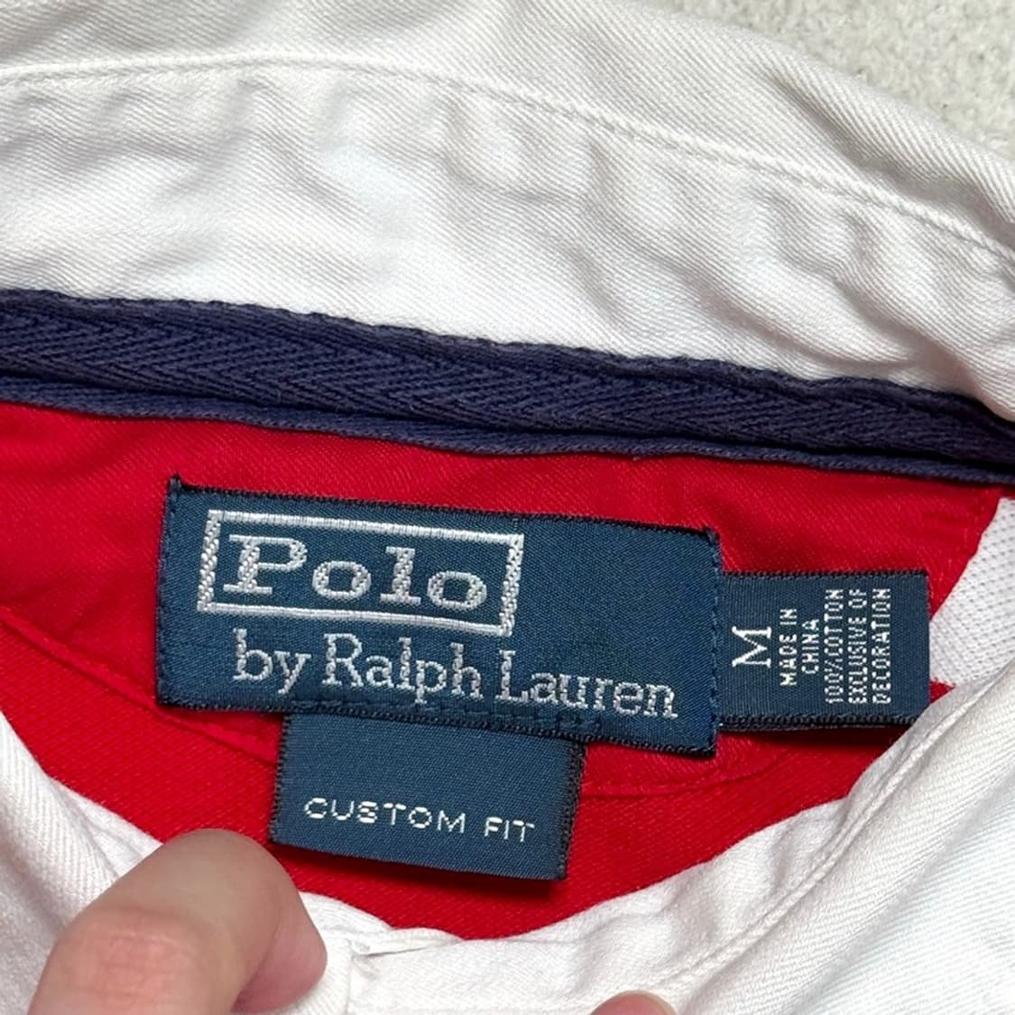 RALPH LAUREN 스트라이프 PK 반팔 레드 M 상품이미지4