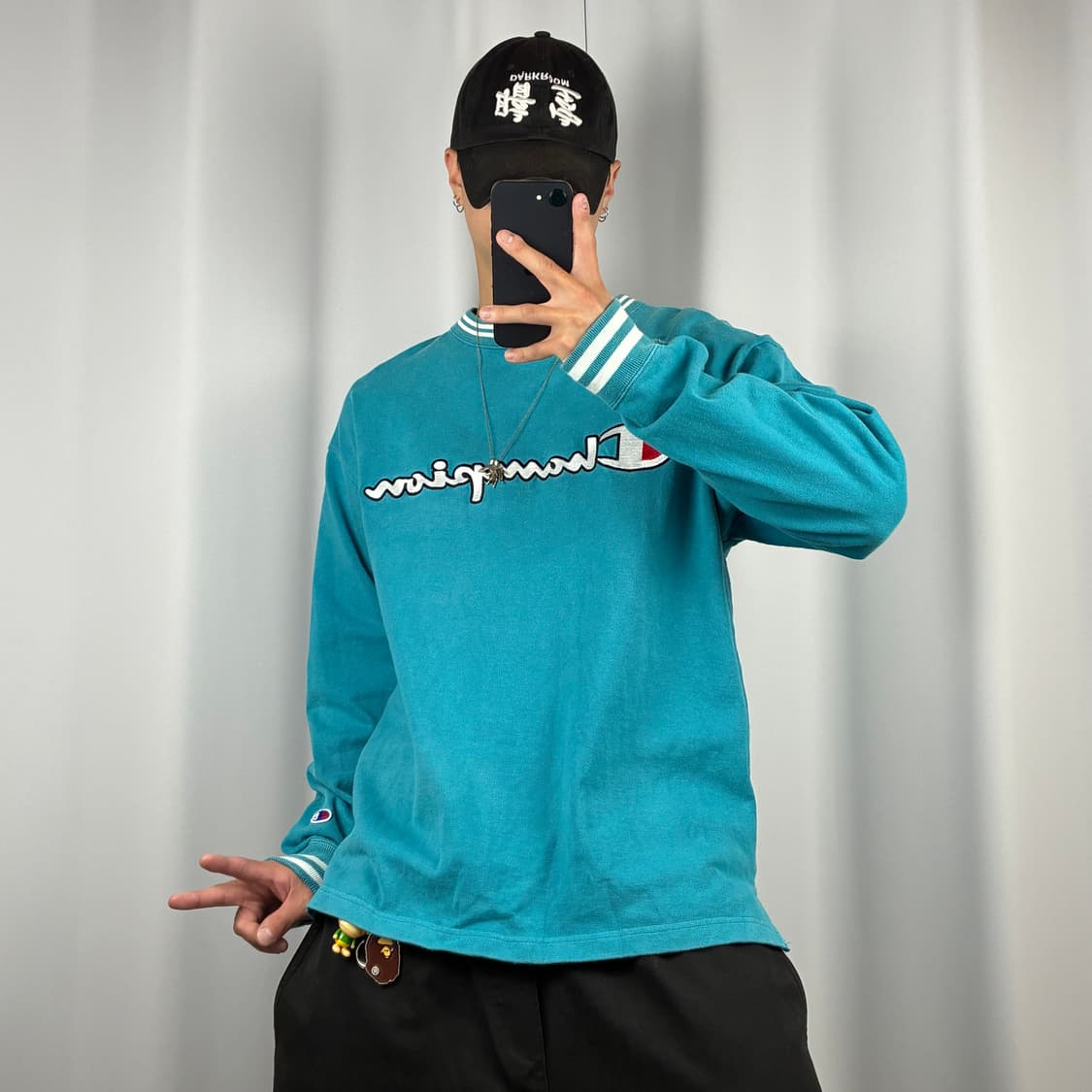 <챔피온 패치 로고 롱슬리브> No.1574 상품이미지2