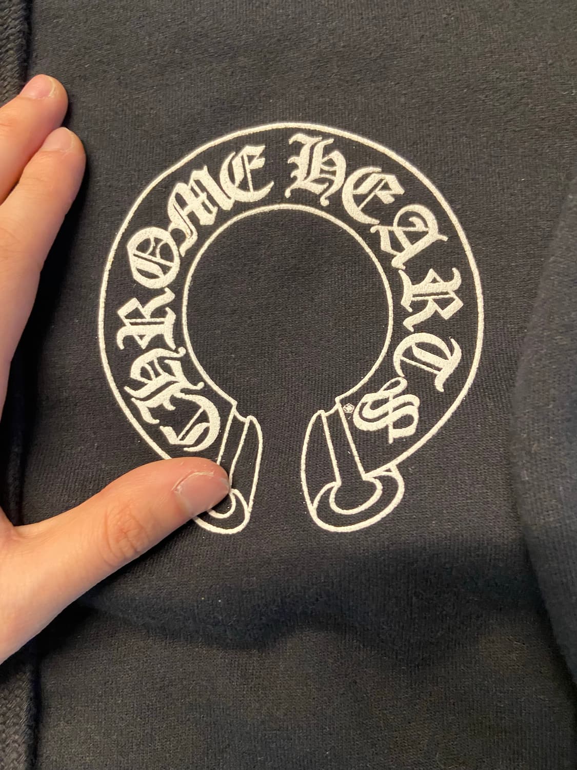 크롬하츠 홀스슈 플로랄 플리스 후드집업 사이즈 L 상품이미지4