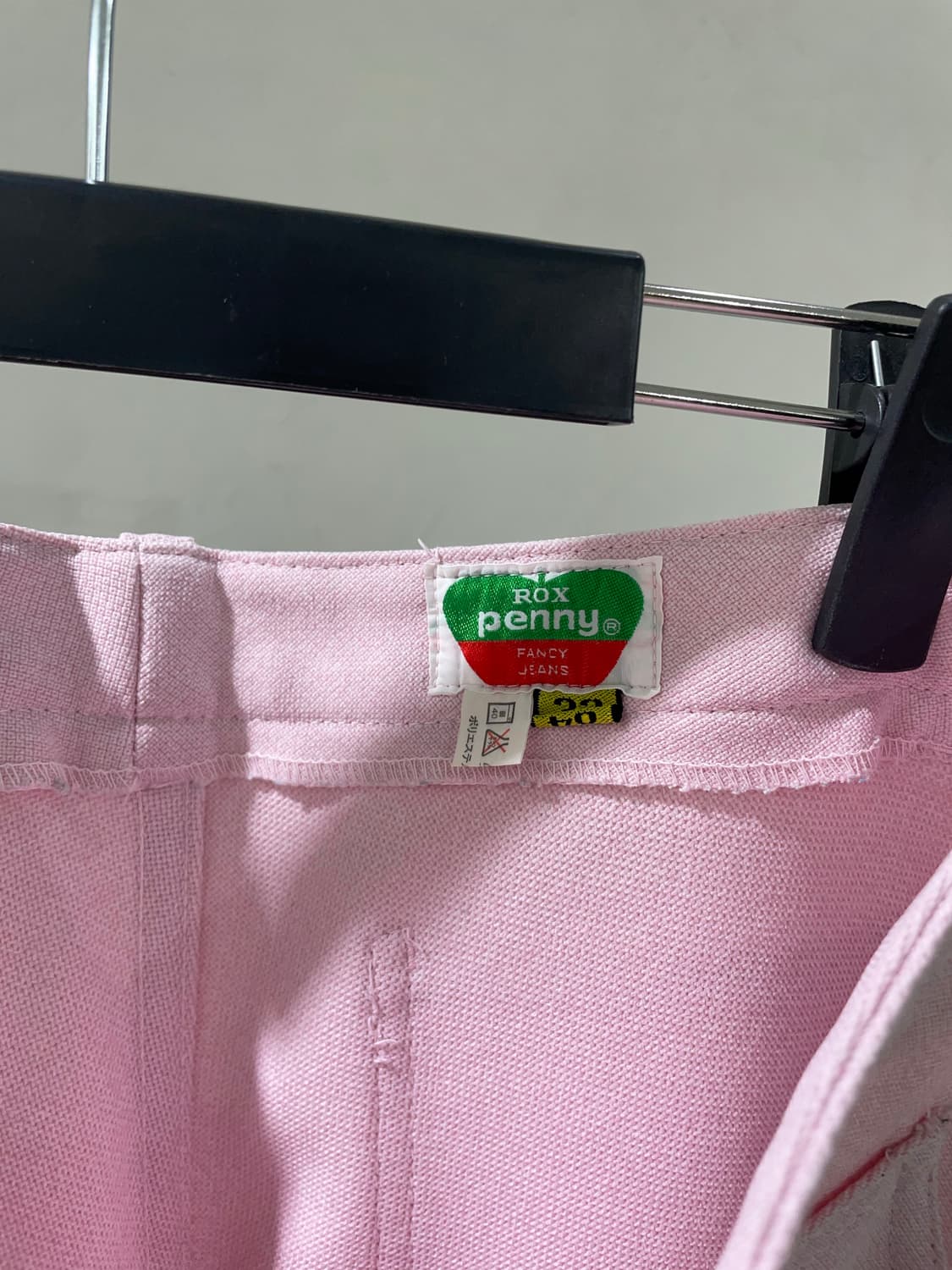 80s ROX penny 핑크 폴리 부츠컷 팬츠 상품이미지3