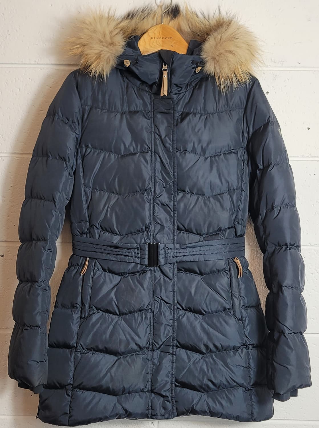 라푸마(여성용) 도로시 샤이니 벨티드 구스다운(거위털) 패딩코트 판매 상품이미지1