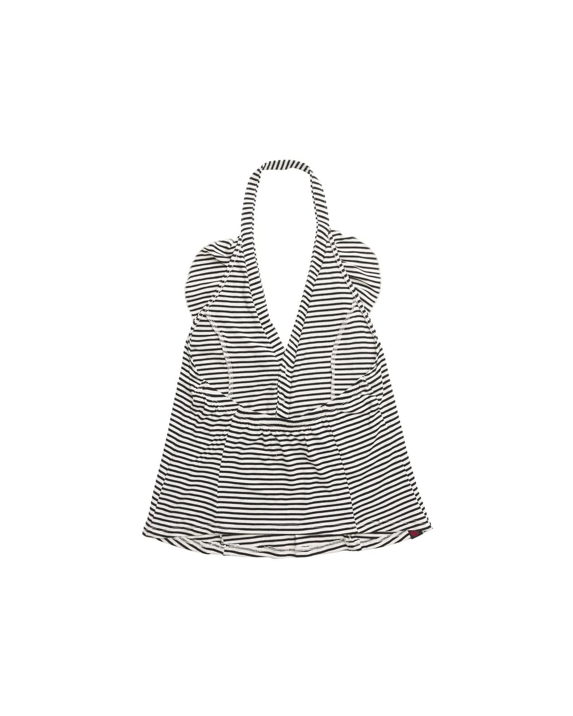 Y2K빈티지 러프 홀터넥 슬리브 상품이미지2